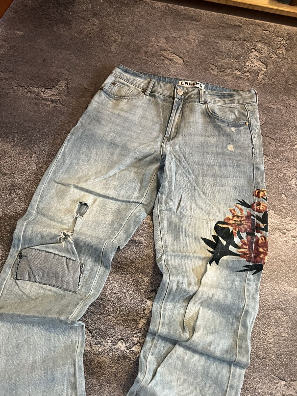 Japanese Brand Number Nine Style / Underground Slim Destroyed / Archive 90 Size US 30 / EU 46 - 2 Thumbnail