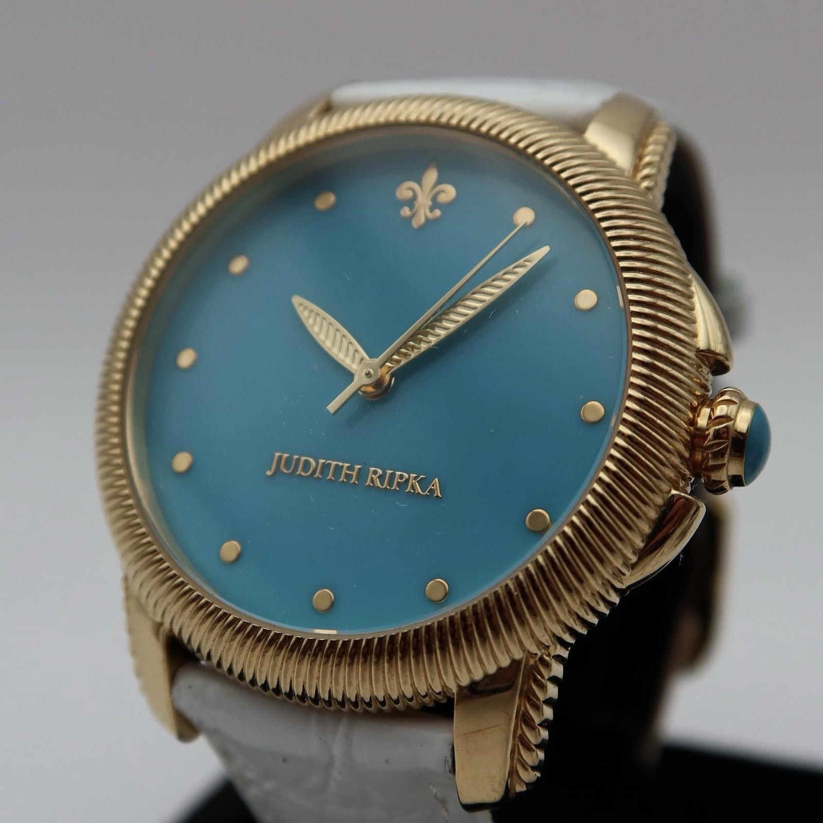 Designer Judith Ripka Beautiful Gold Tone Turquoise Dial Watch Size ONE SIZE - 1 Thumbnail