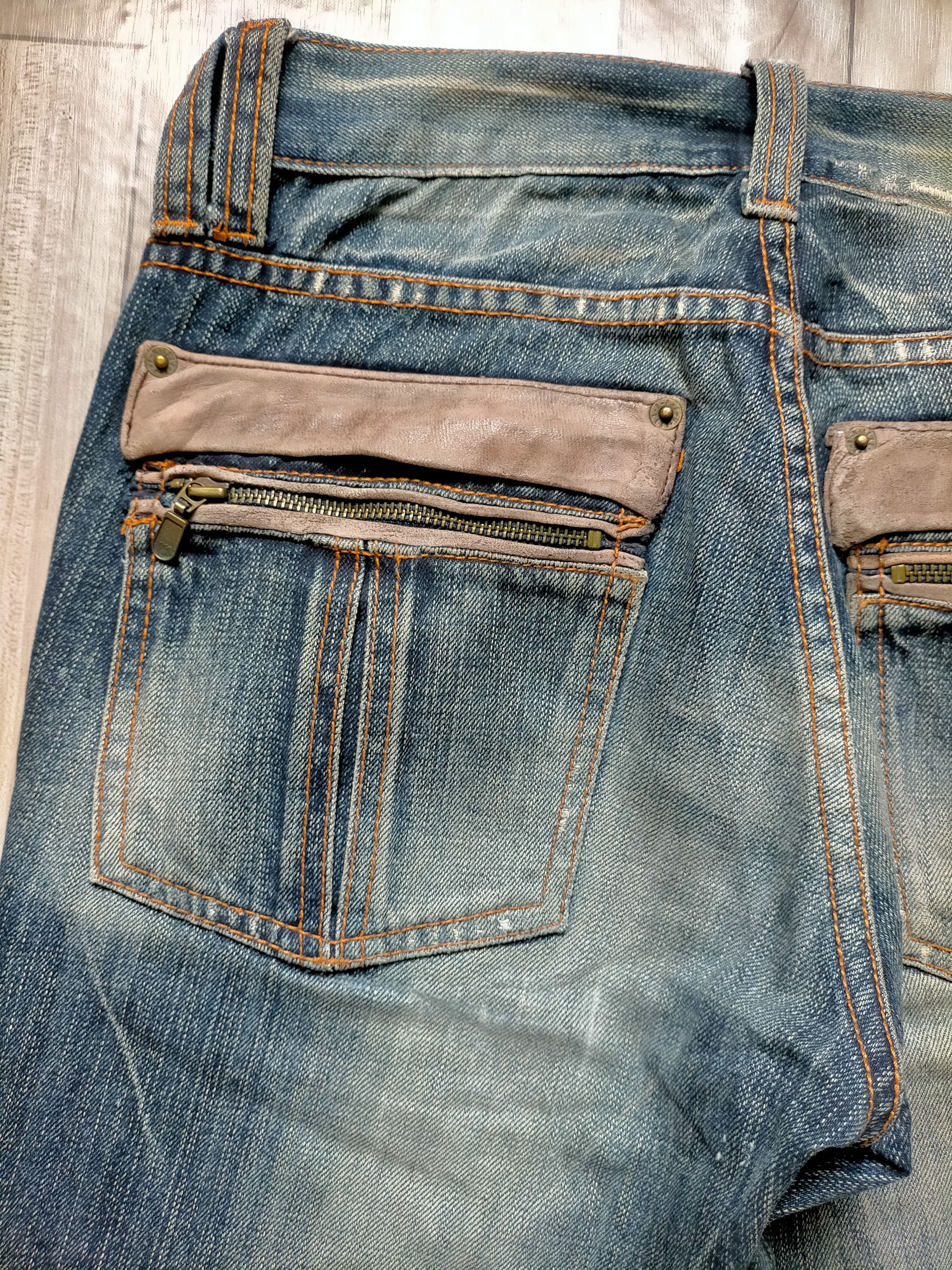 Japanese Brand × PPFM Vtg! PPFM Peyton Place jeans Cow Leather Denim Size US 30 / EU 46 - 10 Thumbnail