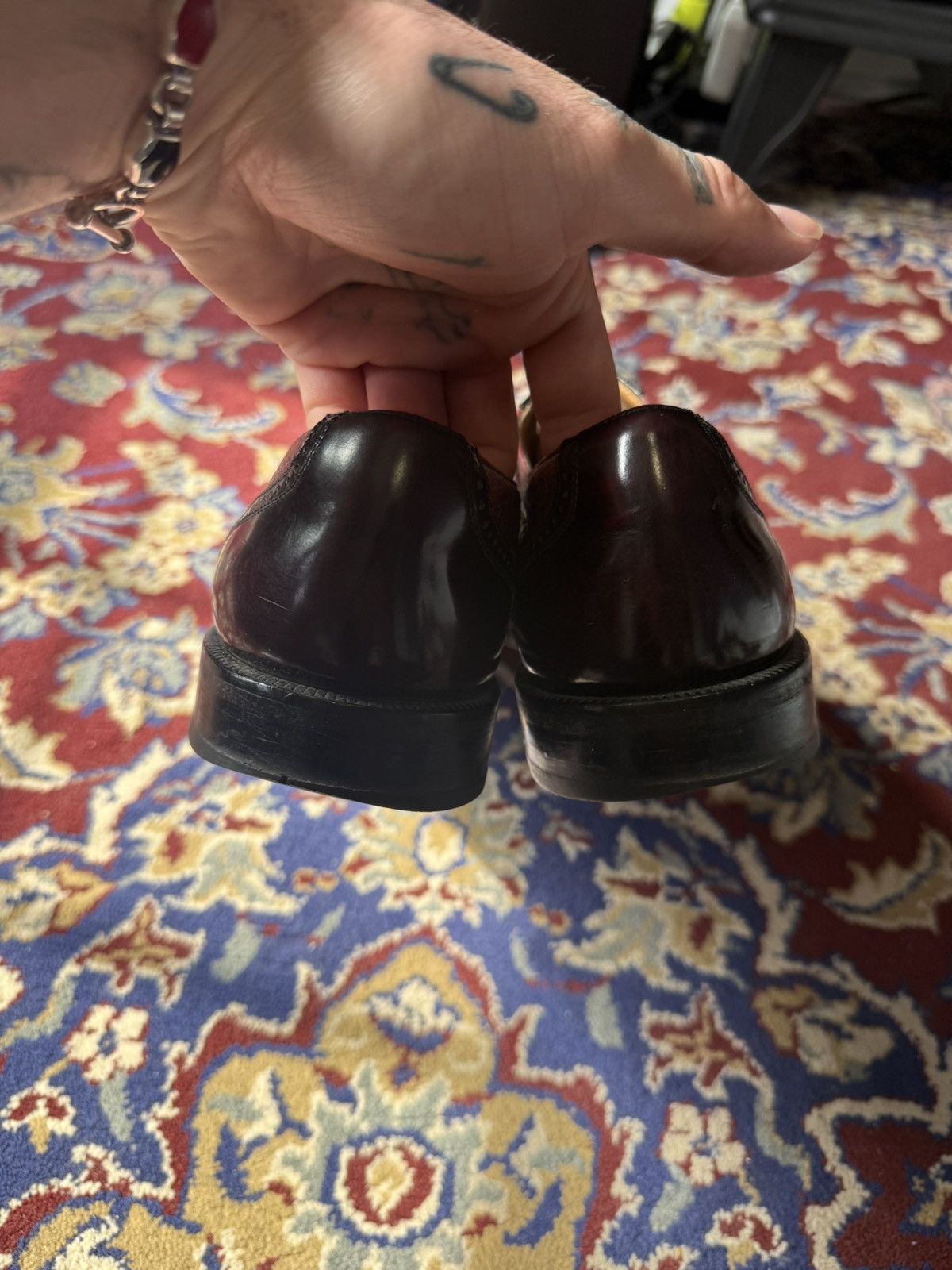 Florsheim Florsheim Oxford Dress Shoes 10.5 D Vintage Spain Burgundy Size US 10.5 / EU 43-44 - 7 Thumbnail