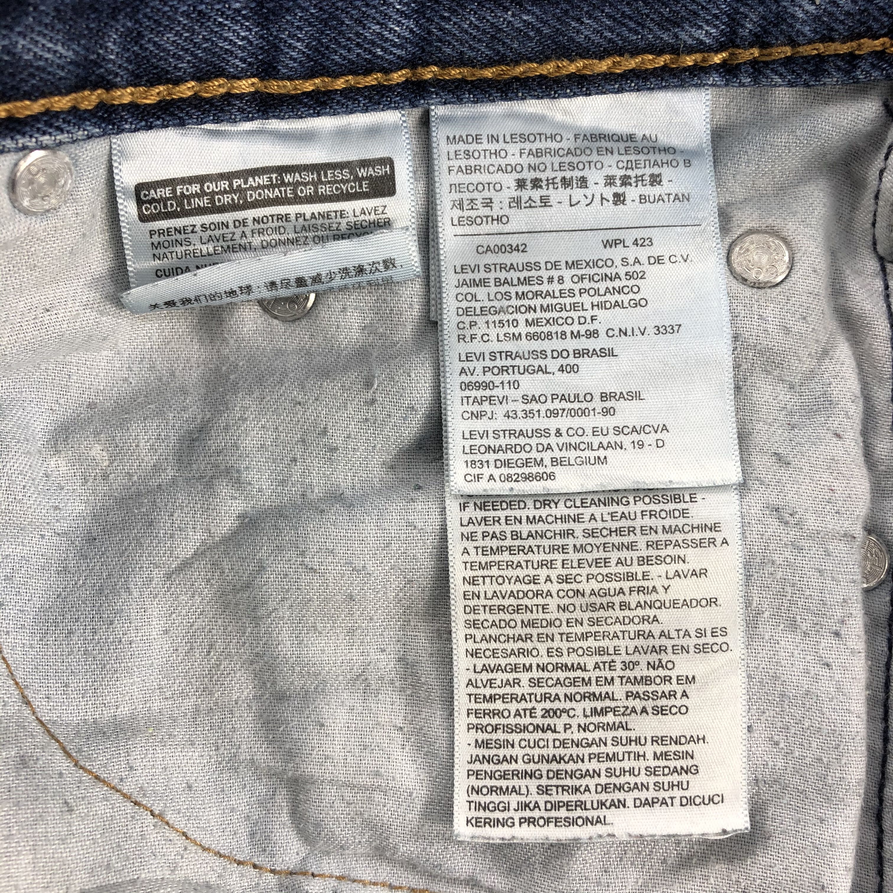 Levi's Faded Blue Vintage Levi's 505 Jeans Distress Denim KJ549 Size US 30 / EU 46 - 10 Thumbnail