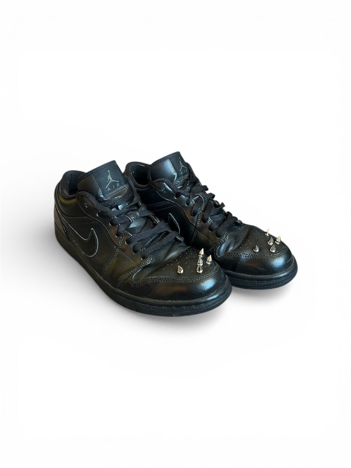 Jordan Brand Air Jordan 1 Mid Black Custom Studded Toe US 11.5 Size US 11.5 / EU 44-45 - 2 Thumbnail