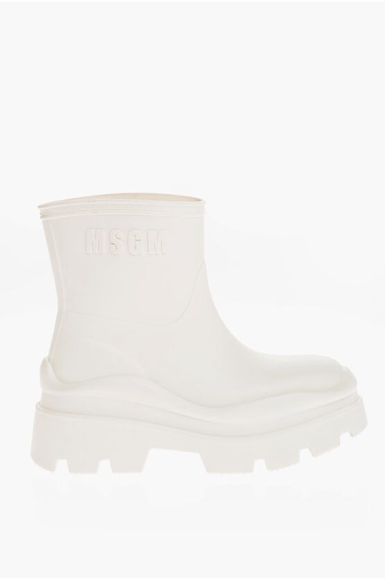 og1mm0724 Carrion Sole Rubber Boots in White