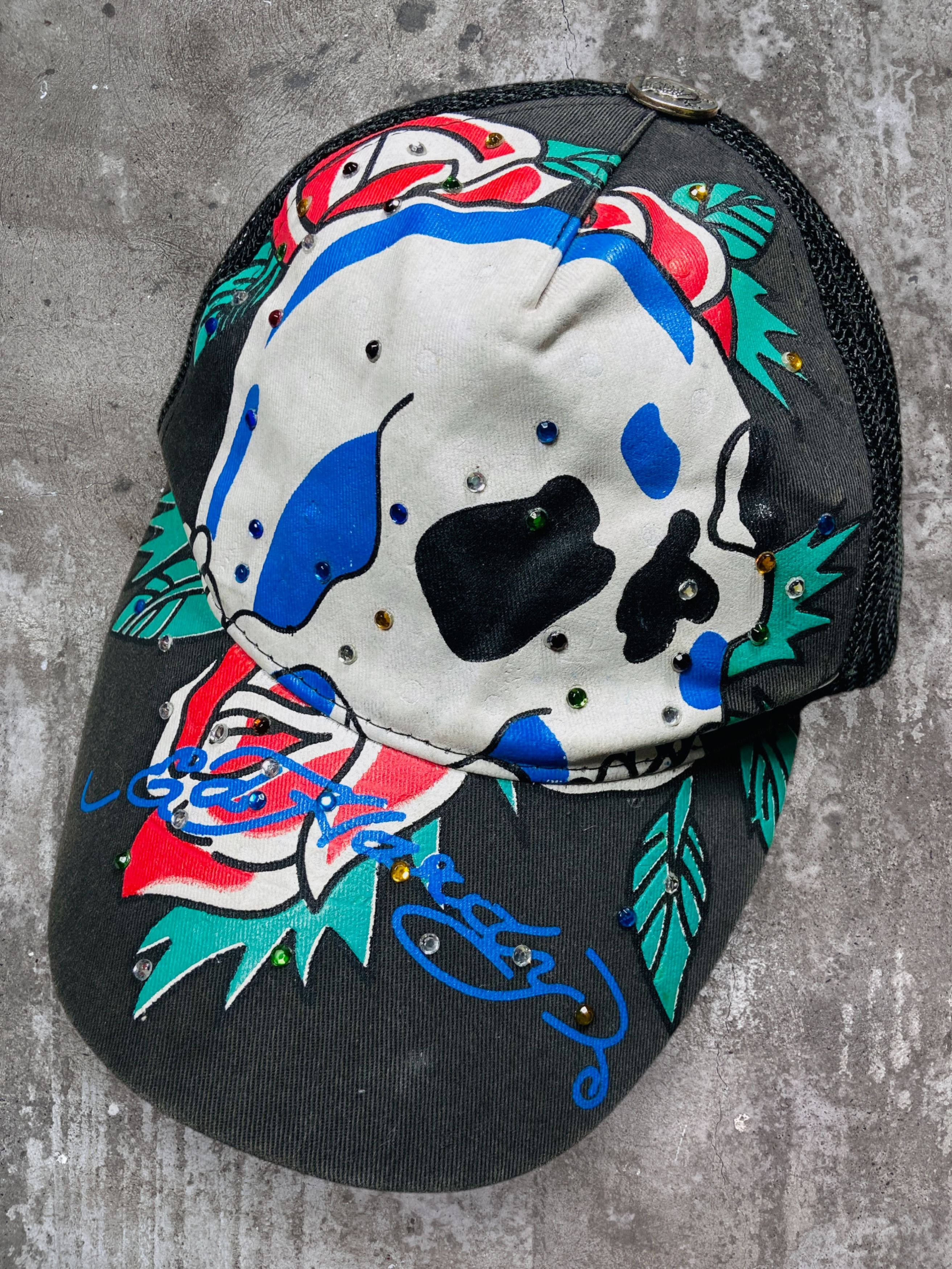 Christian Audigier ED HARDY CHRISTIAN AUDIGIER FADED VINTAGE SKULL CAP - № 4126 Size ONE SIZE - 1 Thumbnail