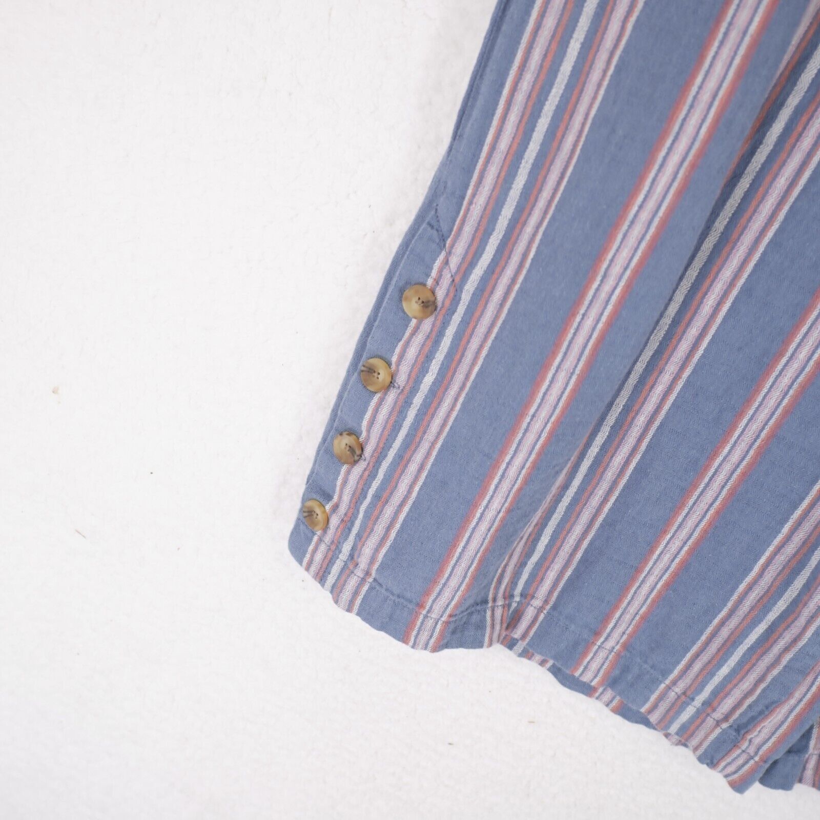 Designer A.n.a. XL Wide Leg Capri Pants Blue Pink Striped High Rise 3 Size 36" / US 14 / IT 50 - 2 Thumbnail