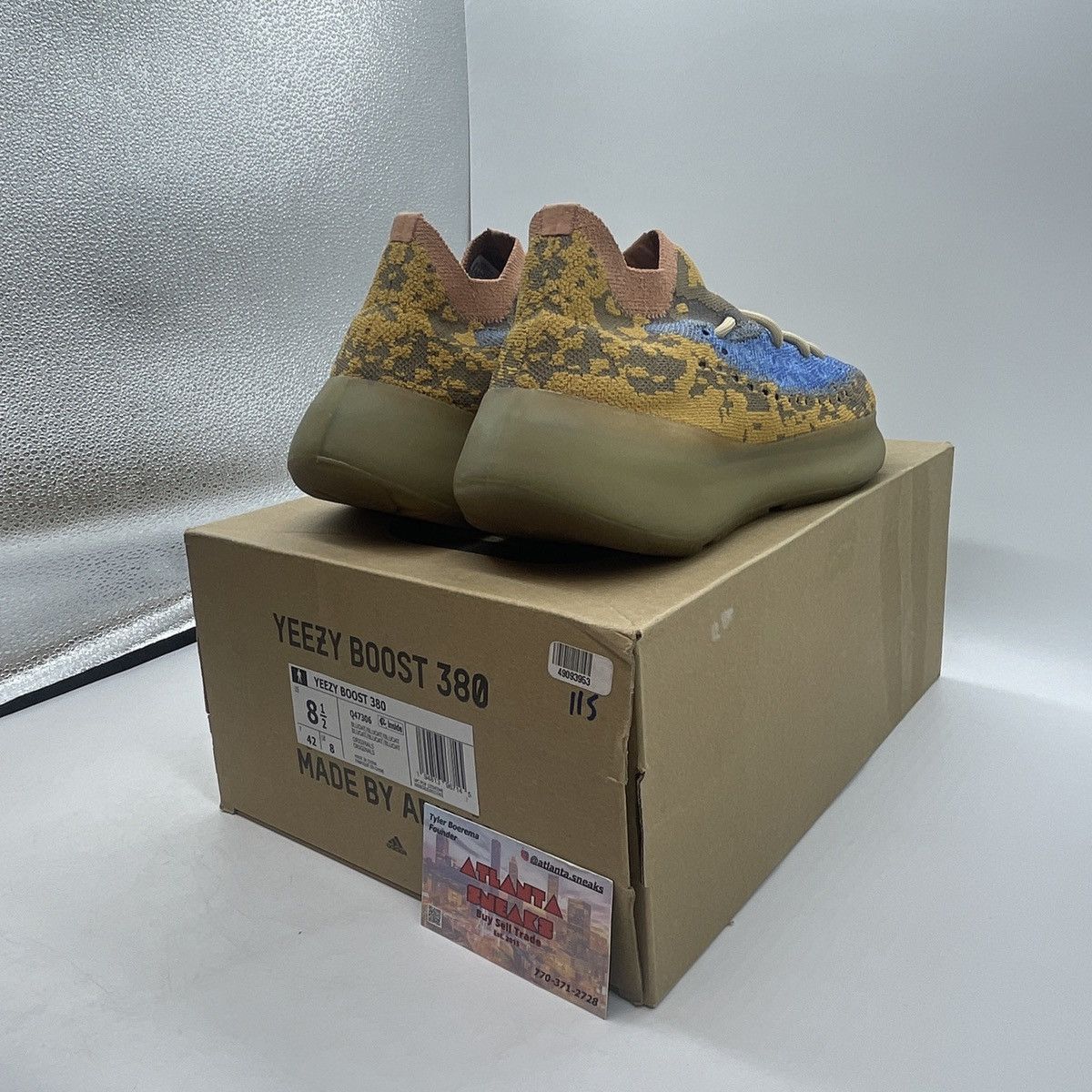 Adidas Yeezy boost 380 blue oat non reflective Size US 8.5 / EU 41-42 - 4 Thumbnail