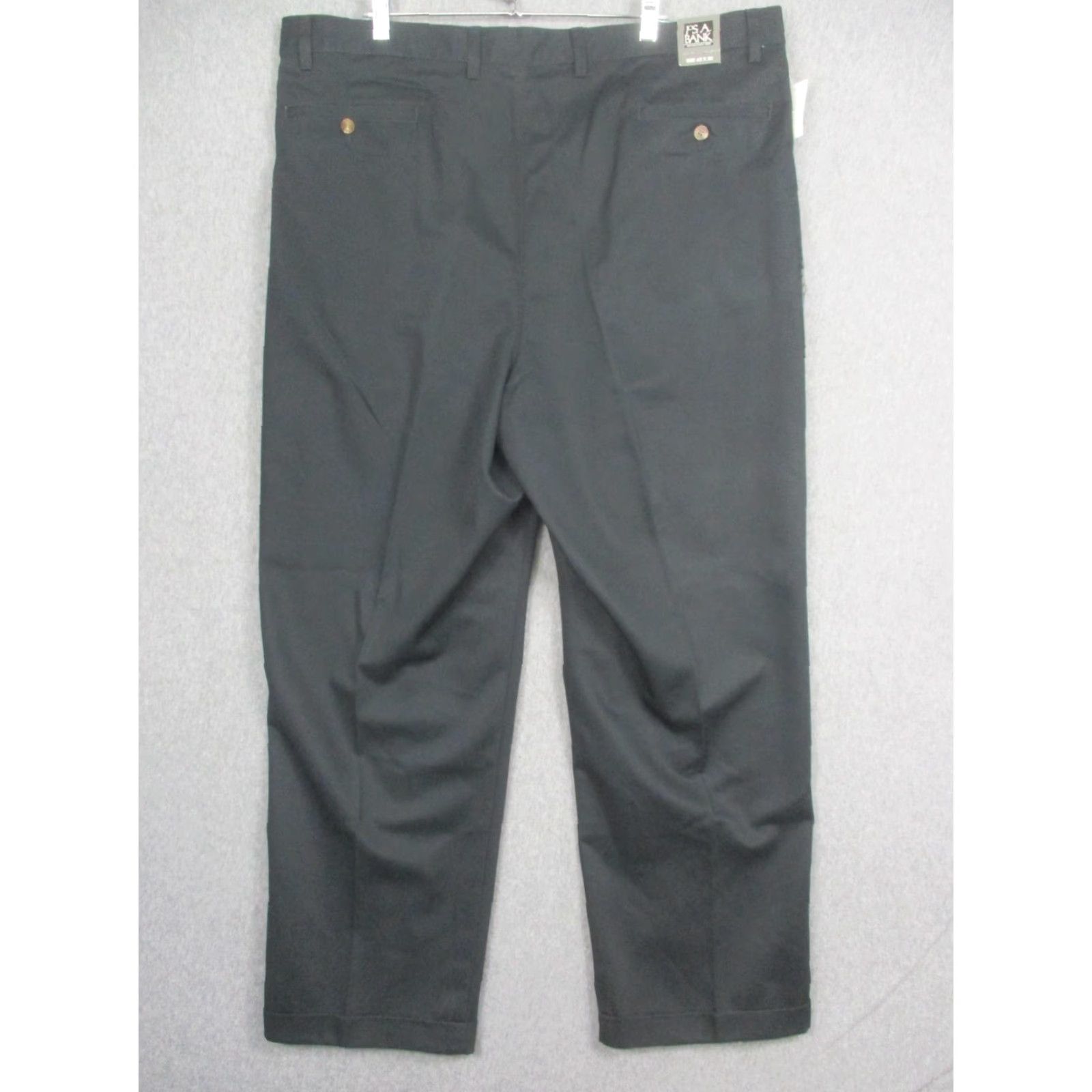 Jos. A. Bank Jos. A. Bank Pants Mens 42x30 Black Cotton Pleated Chino Classic Fit Dress Size US 42 / EU 58 - 5 Thumbnail