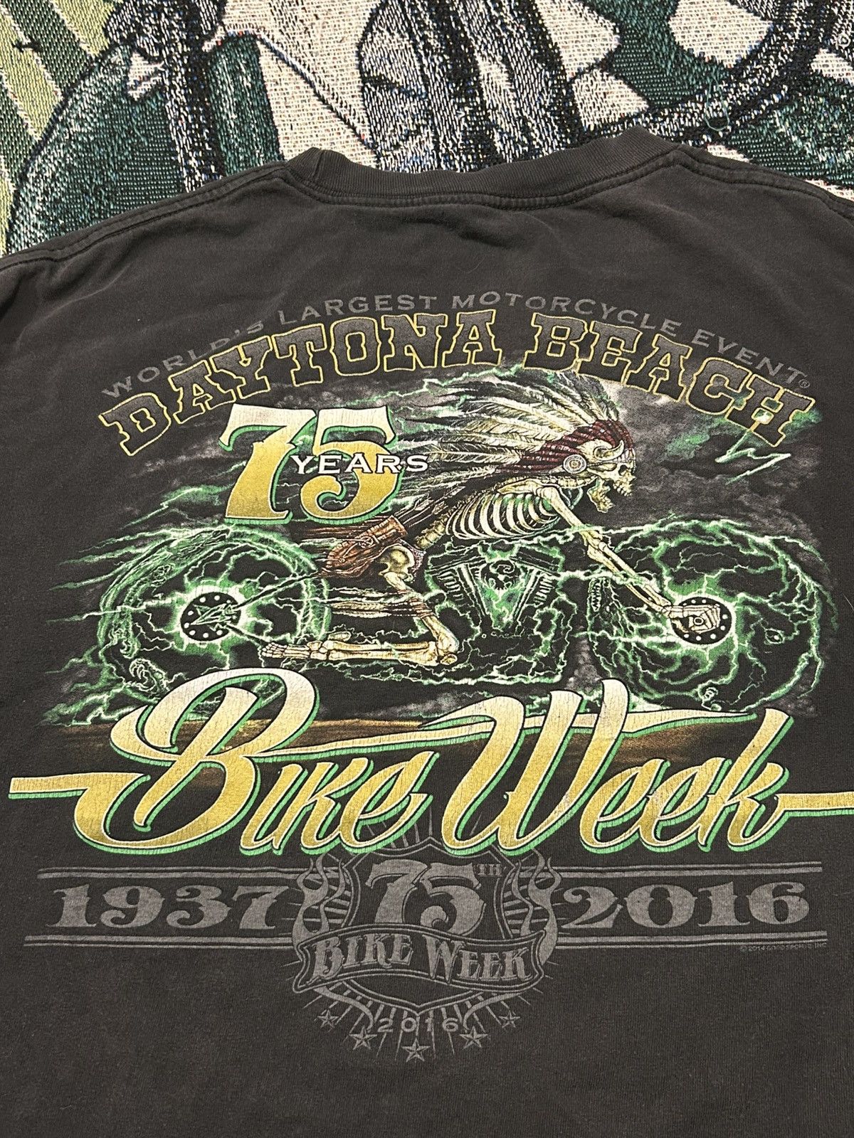 Vintage XL Daytona Beach Bike Week 1937-2016 tee Size US XL / EU 56 / 4 - 3 Thumbnail