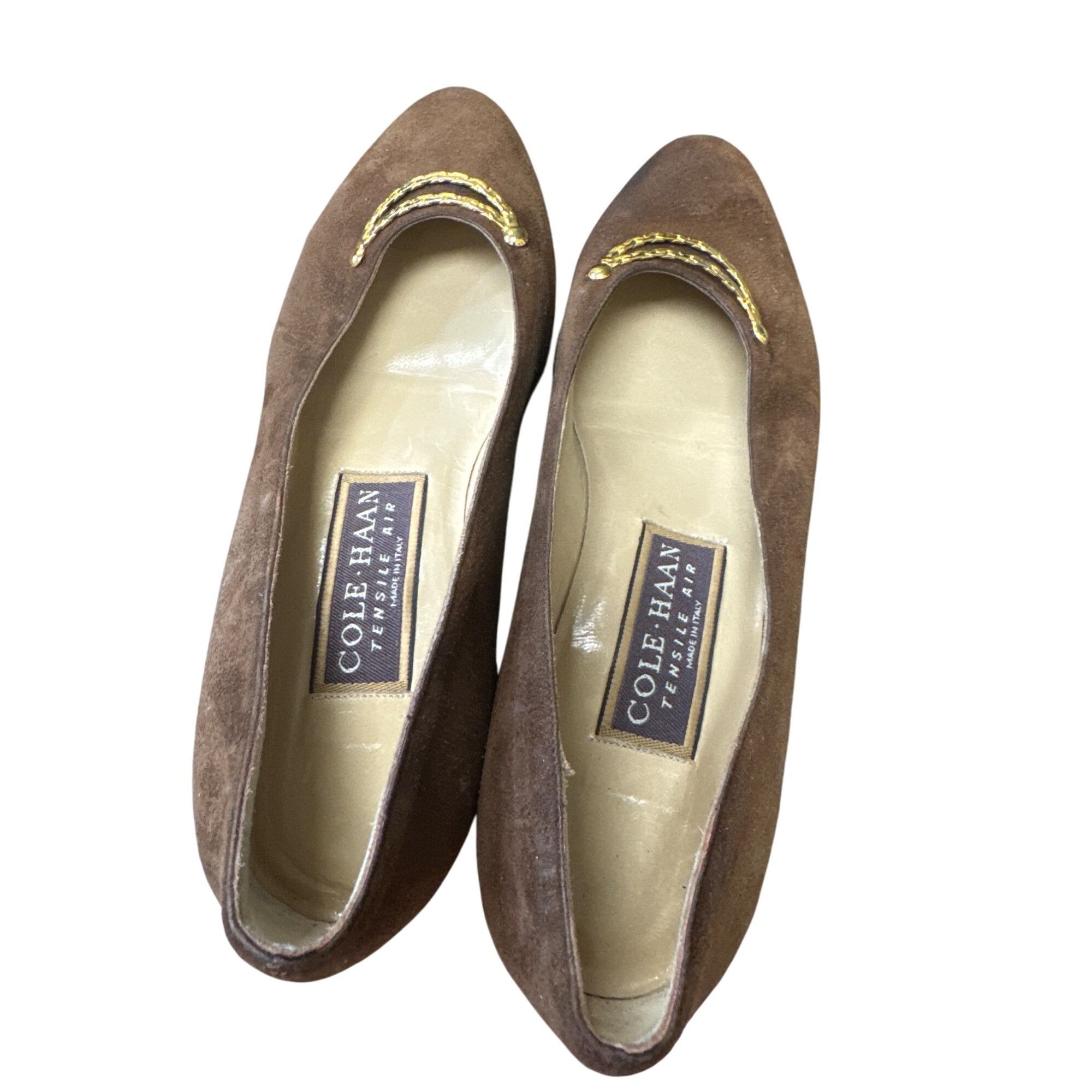 Cole Haan Cole Haan Womens Brown Suede Kitten Heels Size 5B SKU 6857 Size US 5 / IT 35 - 7 Thumbnail