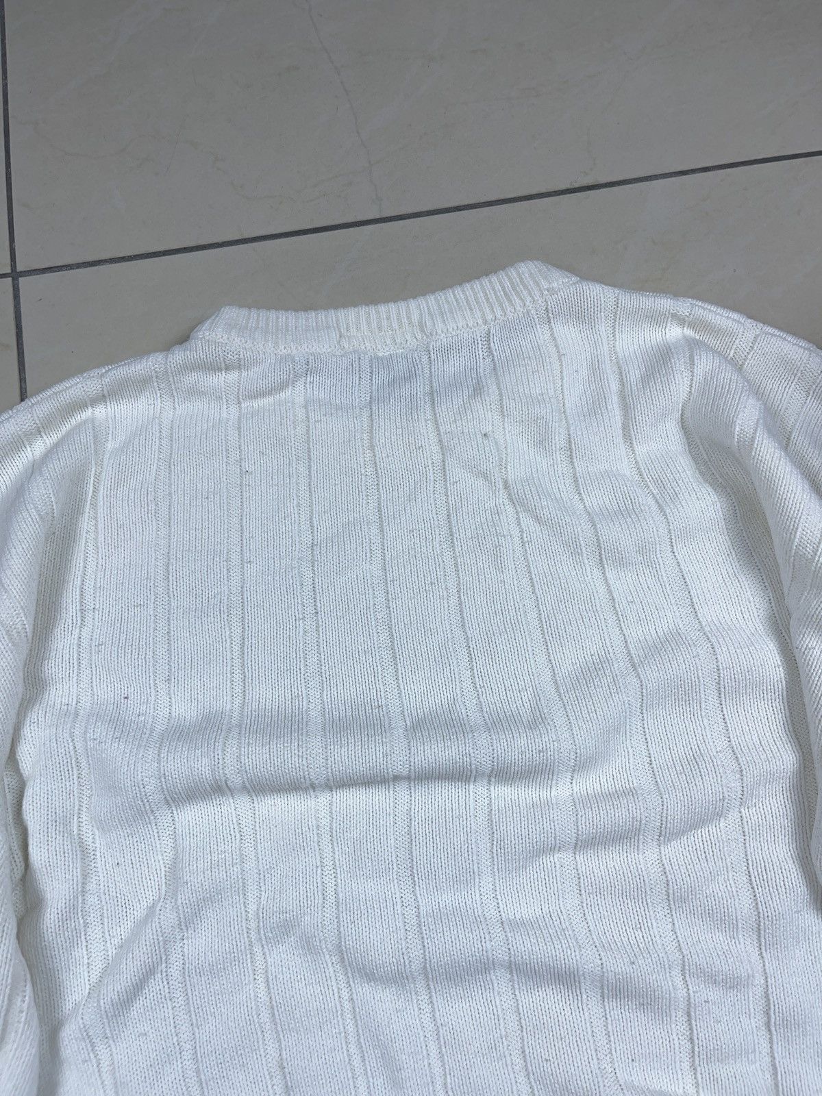 Vintage ➕ y2k tribal creme ribbed boxy oversized sweater skate Size US XL / EU 56 / 4 - 5 Thumbnail