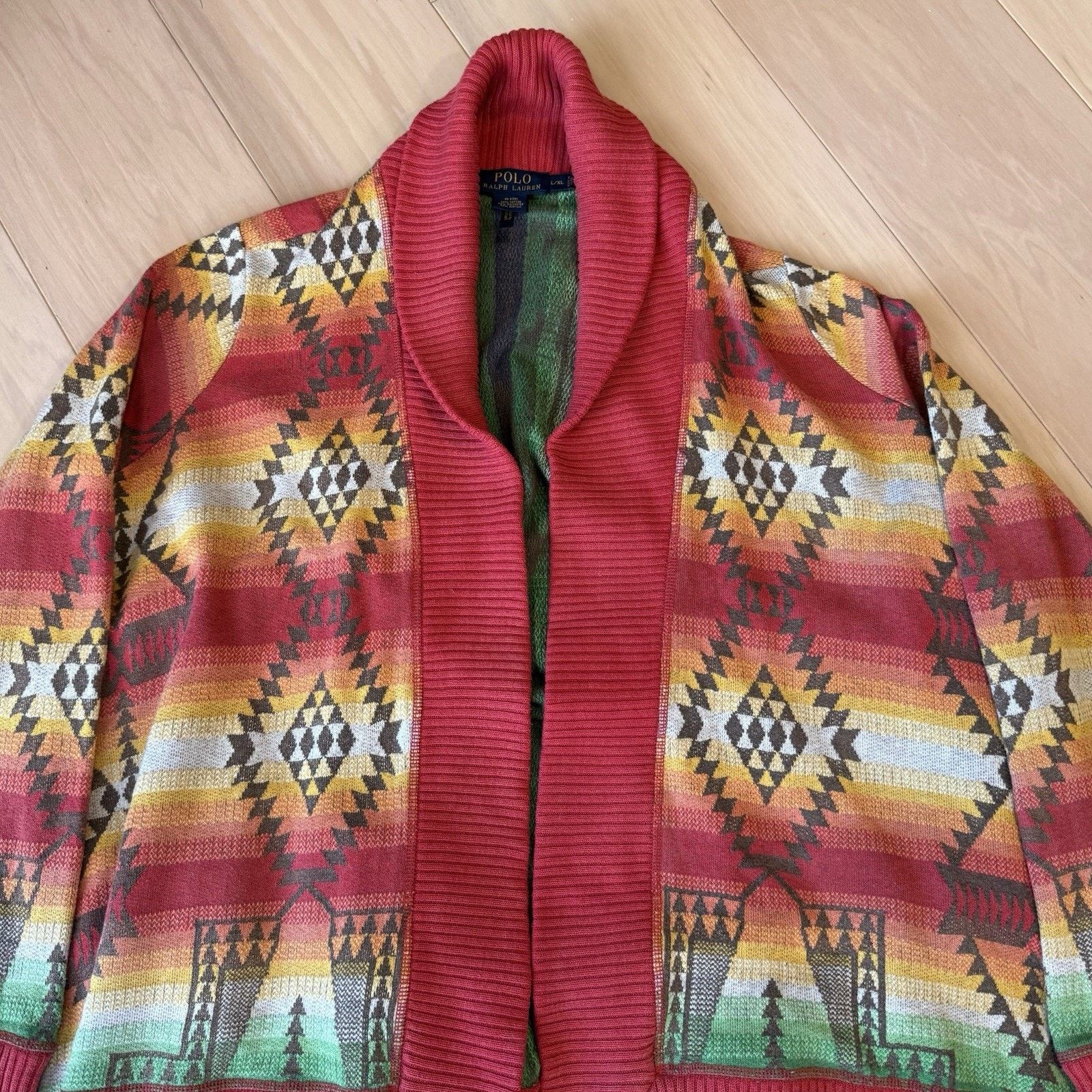 Polo Ralph Lauren Polo Ralph Lauren Aztec Draped Cardigan Women's L Multicolor Size S / US 4 / IT 40 - 3 Thumbnail