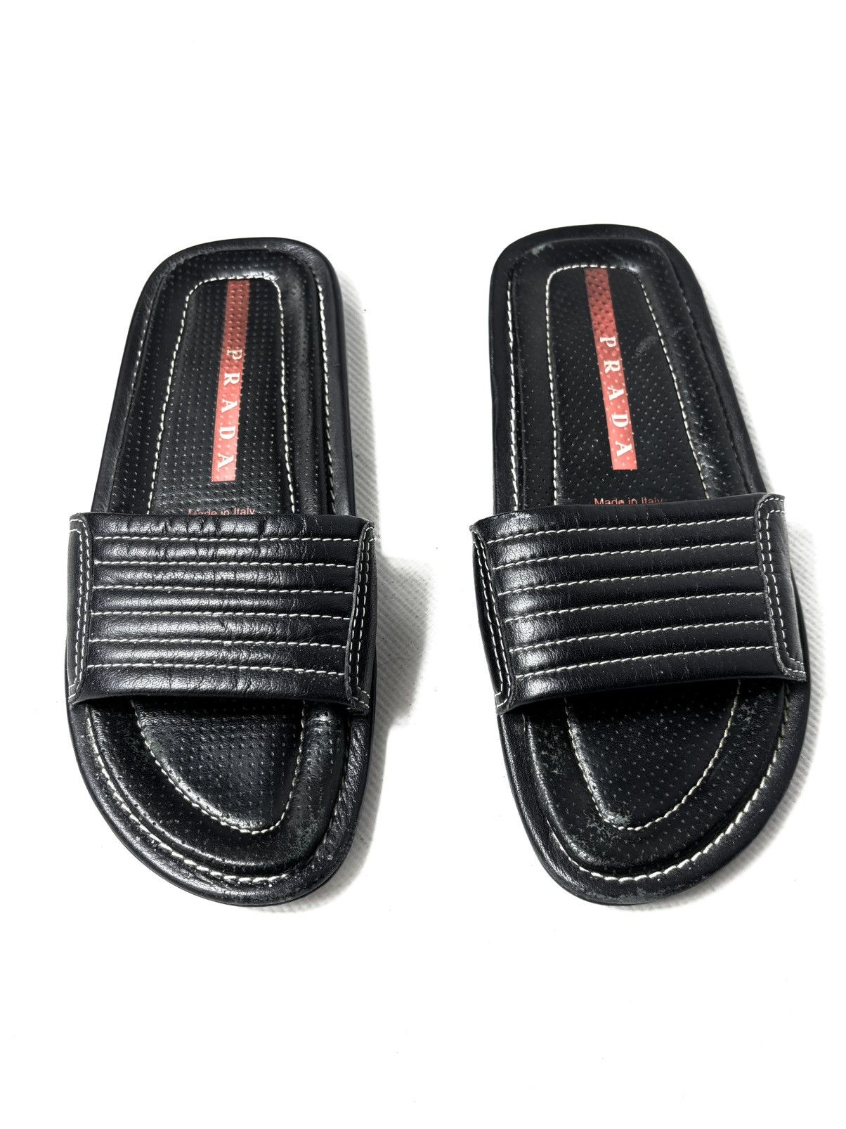 Prada Vintage Prada Leather slippers Size US 5 / IT 35 - 2 Thumbnail