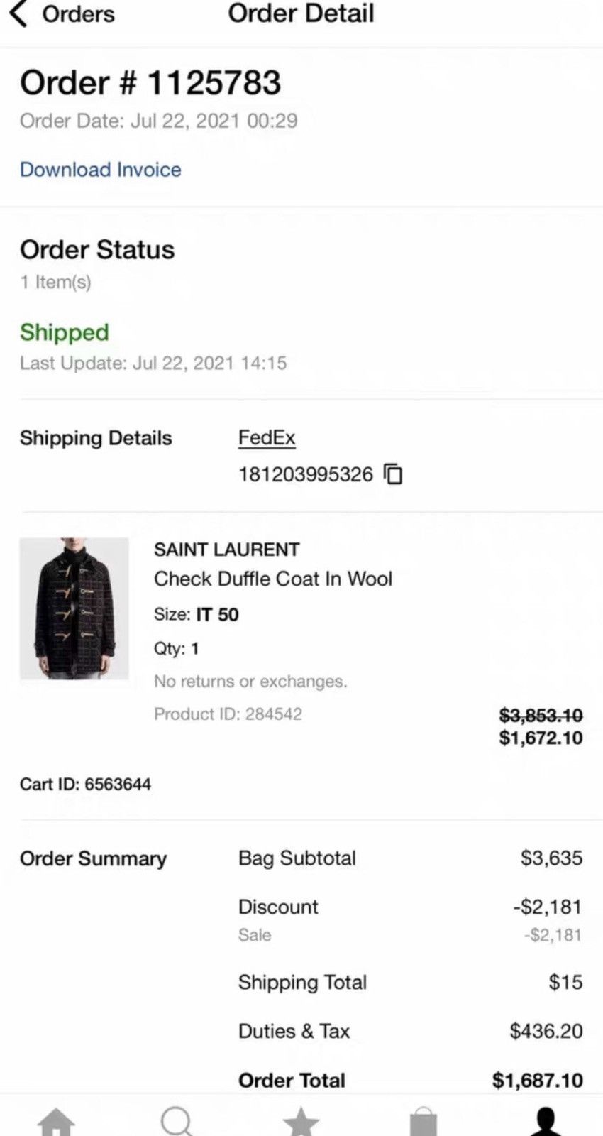 Saint Laurent Paris Saint Laurent Paris 20FW Wool Plaid Toggle Coat Size US M / EU 48-50 / 2 - 9 Thumbnail