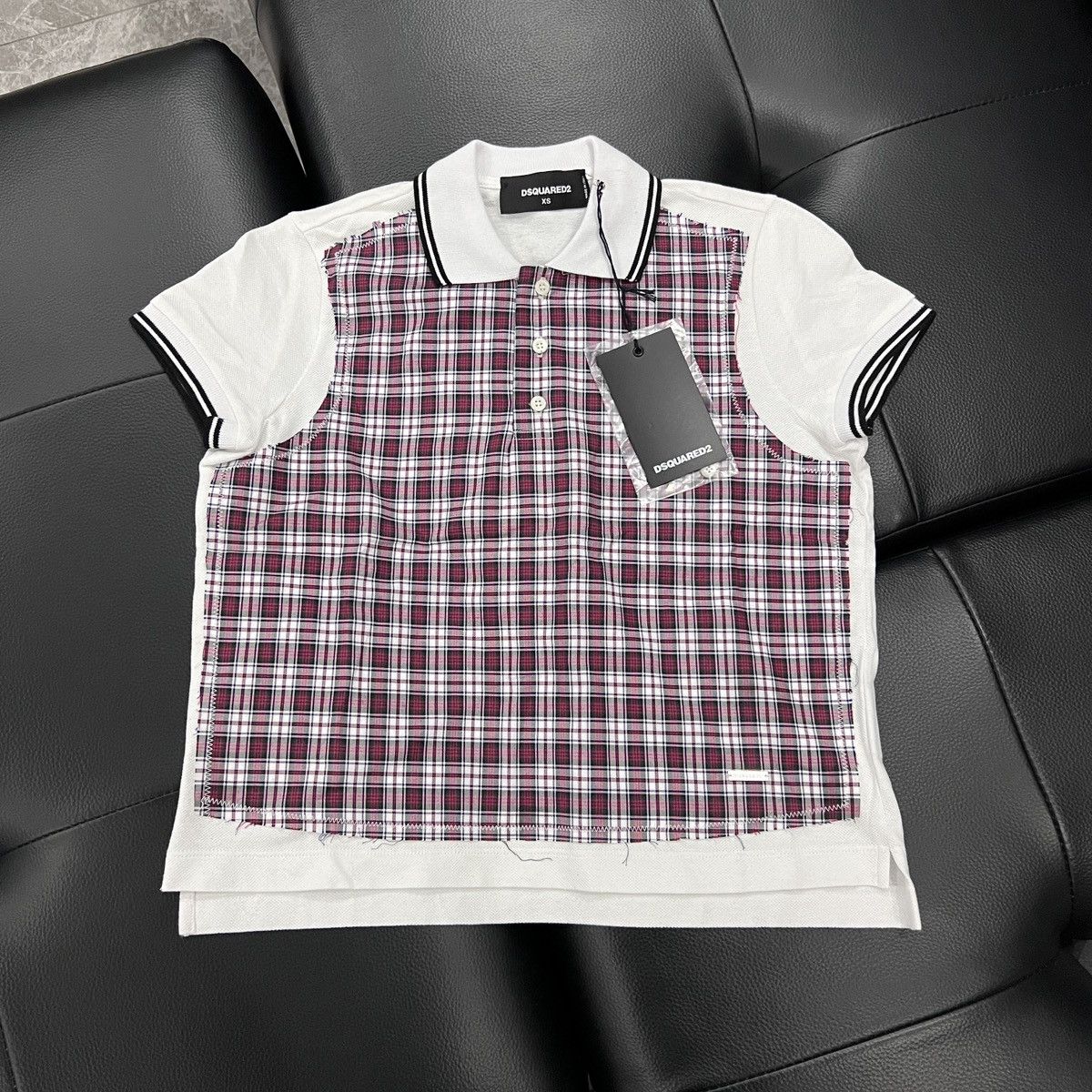 Dsquared2 Dsquared2 D2 Patchwork Plaid Polo Shirt Size XS / US 0-2 / IT 36-38 - 1 Thumbnail