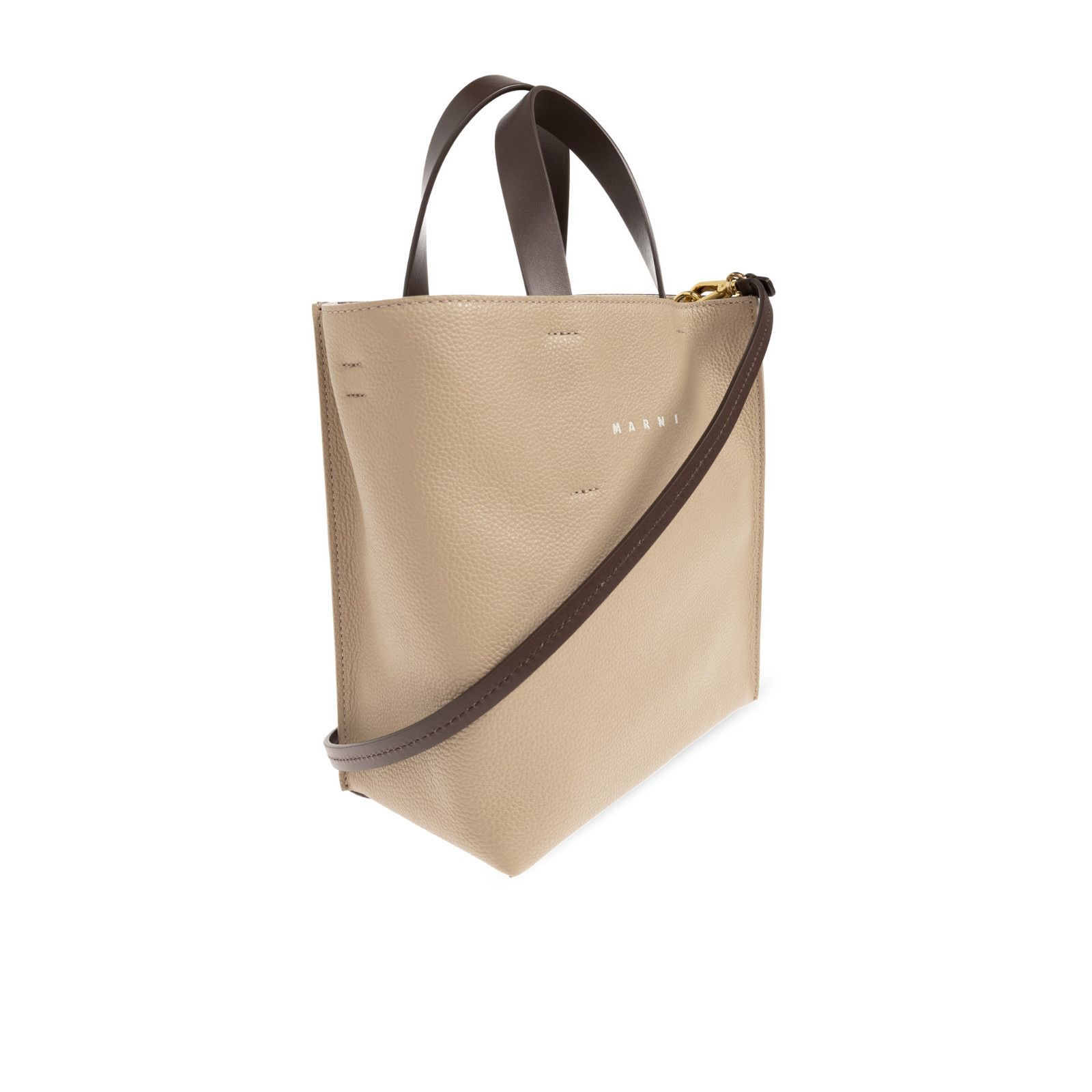 Marni MARNI Museo Mini Beige Top Handle Bag New & Authentic Size ONE SIZE - 3 Thumbnail