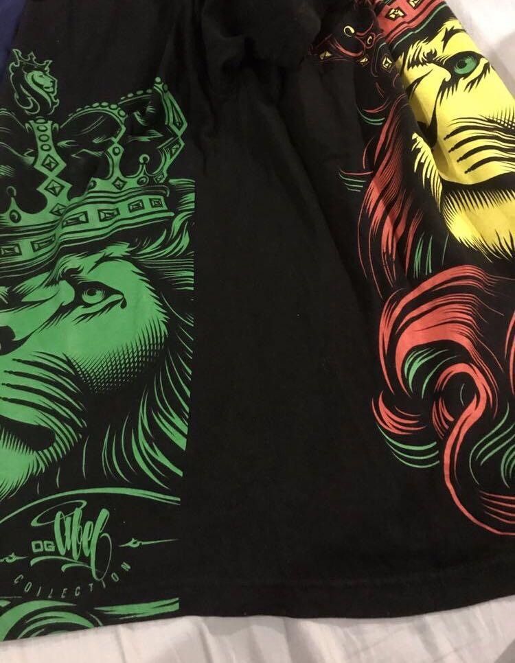 Obey Vintage Obey collection Big Print Lion Rasta Tshirt Size US XL / EU 56 / 4 - 6 Thumbnail