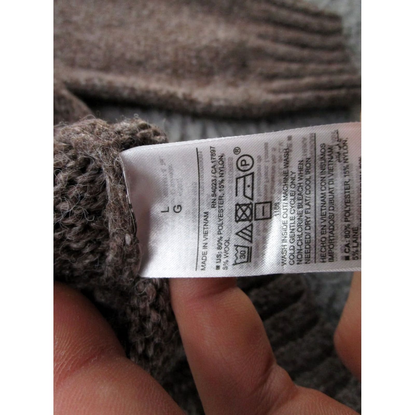 Old Navy Old Navy Wool Blend Knit Pullover Sweater Womens Size L Brown Knit Pullover Wool Blend Women L Brown Wool Blend Pullover Sweater Size L / US 10 / IT 46 - 3 Thumbnail