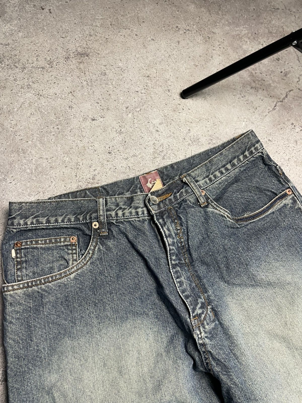 Quicksilver Vintage Quicksilver Skate Baggy Grey Denim Jeans 34 Size US 34 / EU 50 - 10 Thumbnail