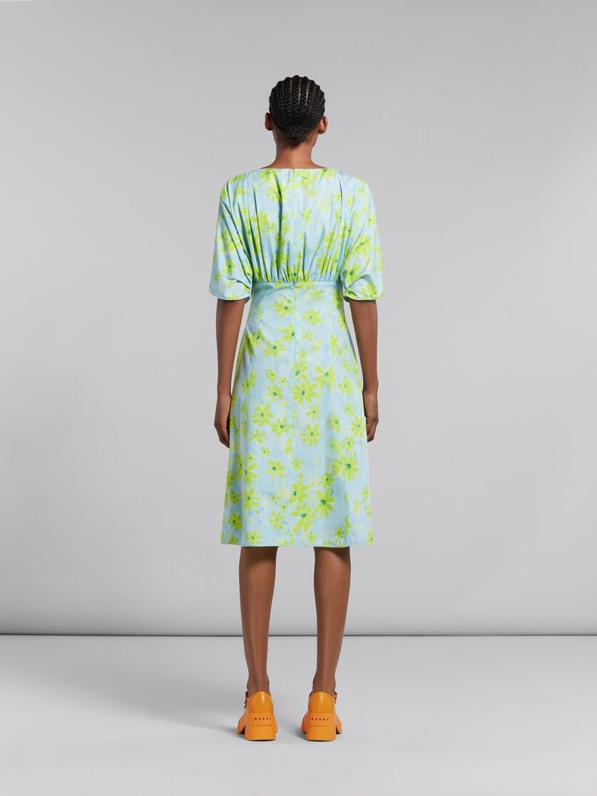 Marni o1w1db10125 Floral Print Cotton Dress in Multicolor Size M / US 6-8 / IT 42-44 - 3 Thumbnail