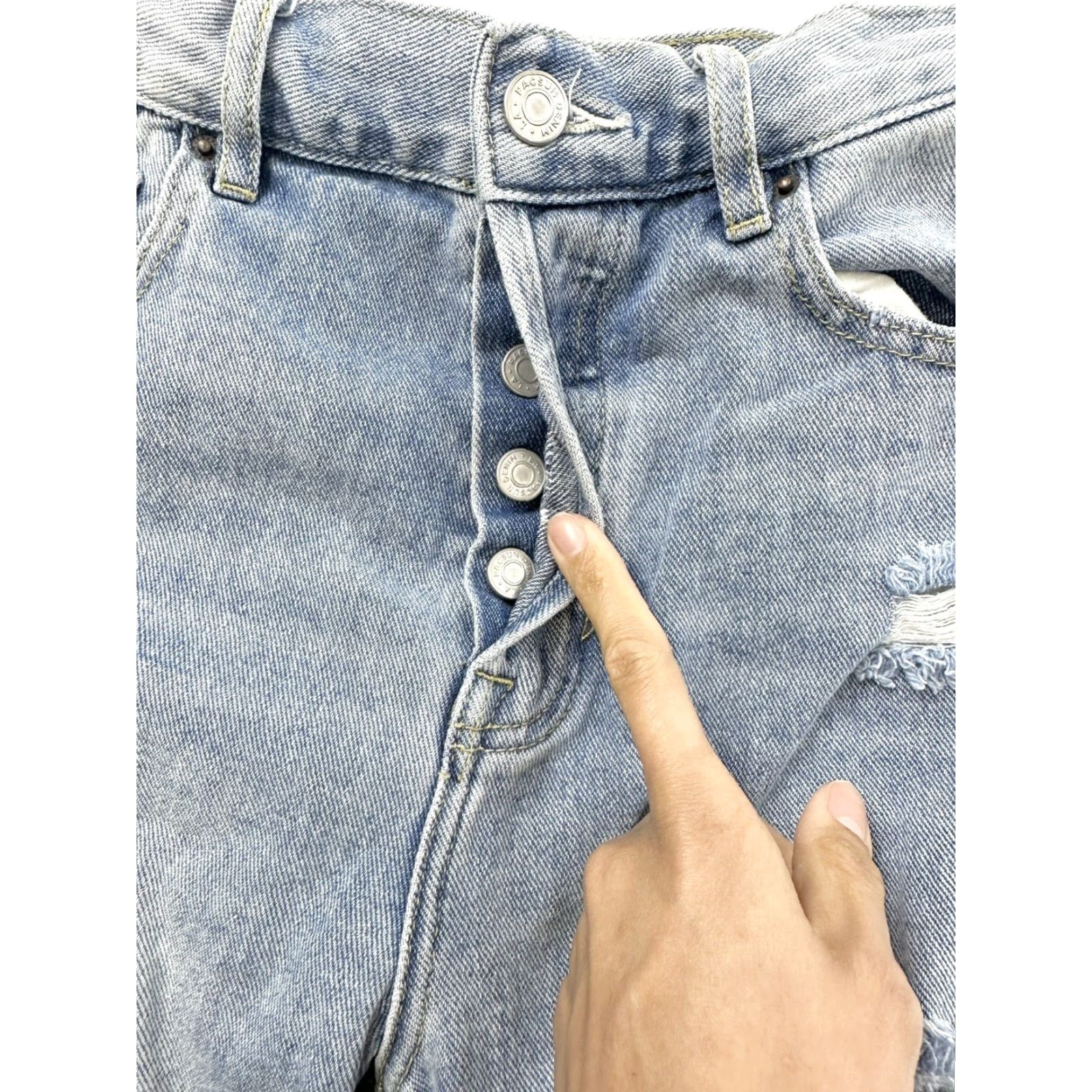 Pacsun VINTAGE PacSun Jeans 26 Blue Distressed High Rise Straight Womens Jeans 26 Blue Distressed High Rise Straight Size 26" / US 2 / IT 38 - 6 Thumbnail