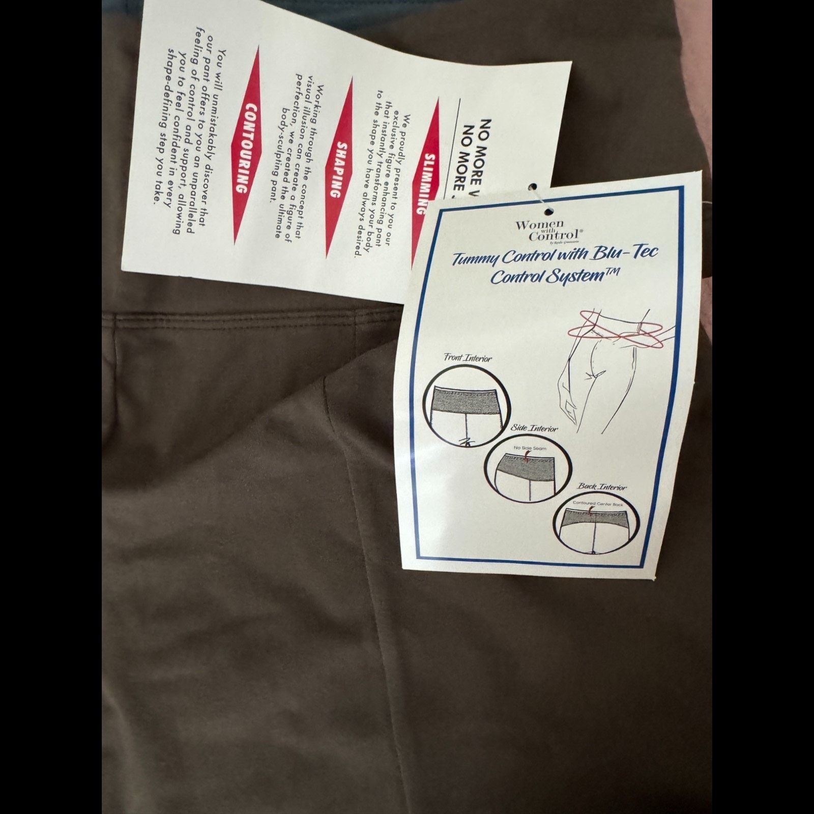 Other WOMEN with CONTROL Tummy Control Pants Brown Medium Tall MT Size 36" / US 14 / IT 50 - 8 Thumbnail