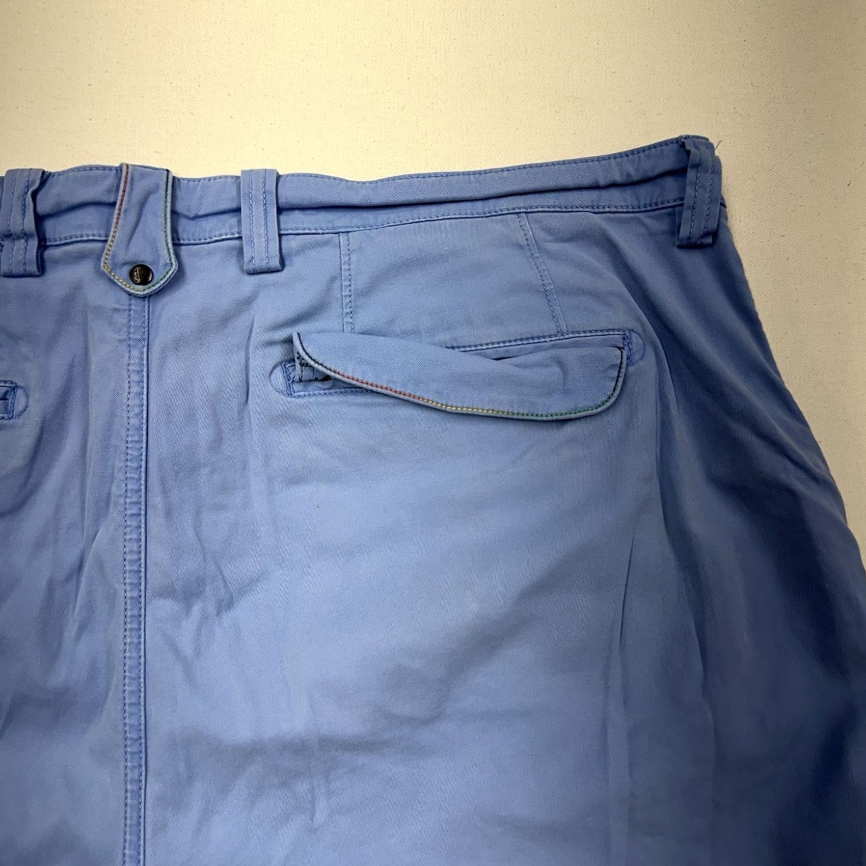 Robert Graham Robert Graham Chino Shorts Mens 38 Blue Golf Casual Regular Colorful Modern Flat Front slash Pocket Cotton Size US 38 / EU 54 - 4 Thumbnail