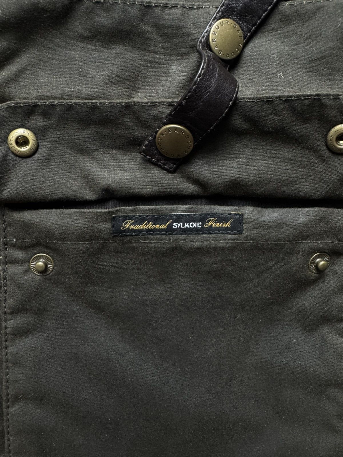 Barbour Barbour Oural Waxed Cotton Parka Jacket with Leather Patches Size US M / EU 48-50 / 2 - 12 Thumbnail
