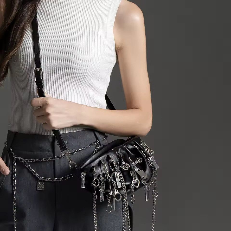Other Gothic Punk Skull Designer PU Leather Crossbody Shoulder Bag Size ONE SIZE - 3 Thumbnail