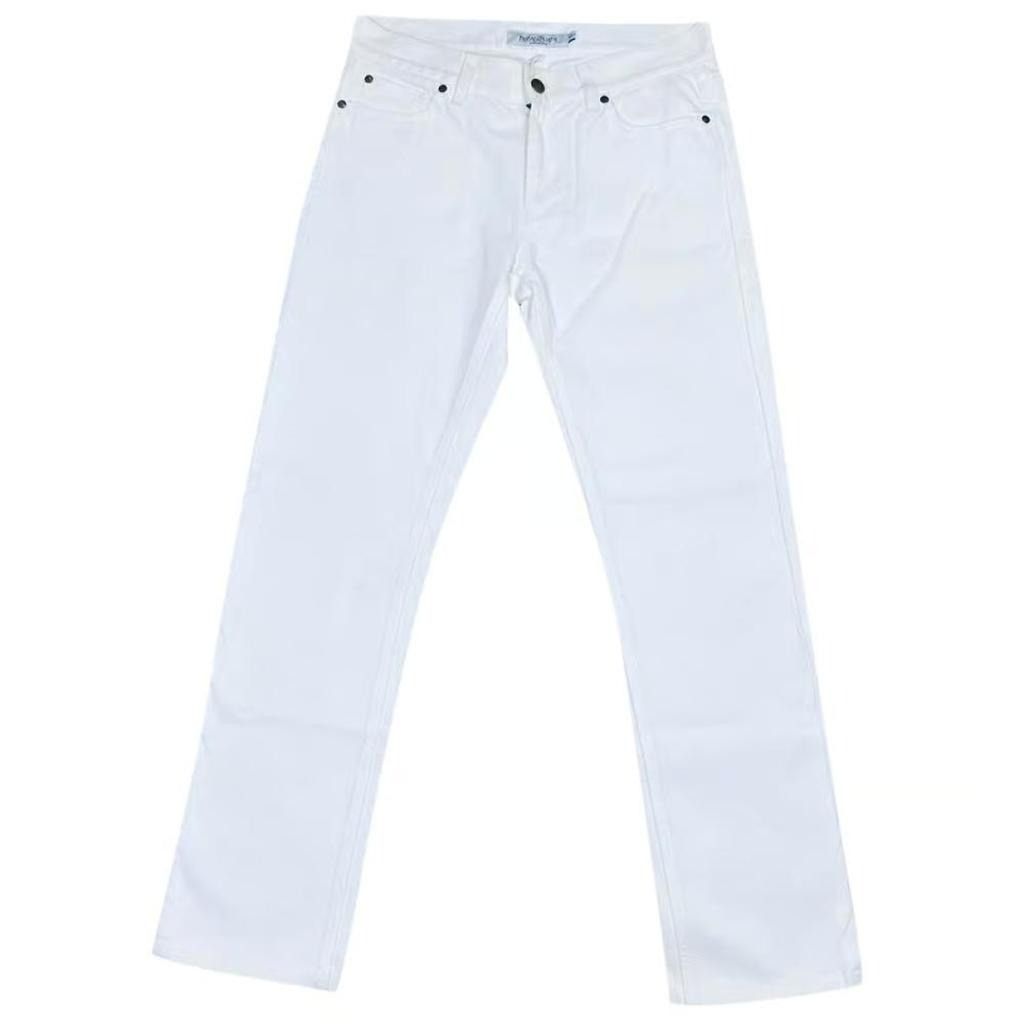 image of Vintage x YVES Saint Laurent Rive Gauche Jeans in White, Women's (Size 38)