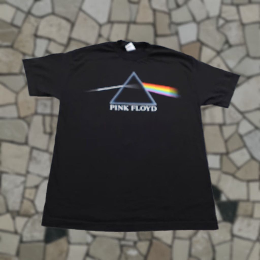 Vintage VINTAGE Pink Floyd Shirt Mens Large Black Dark Side Of The Moon Band Tee Y2K Size US L / EU 52-54 / 3 - 1 Thumbnail