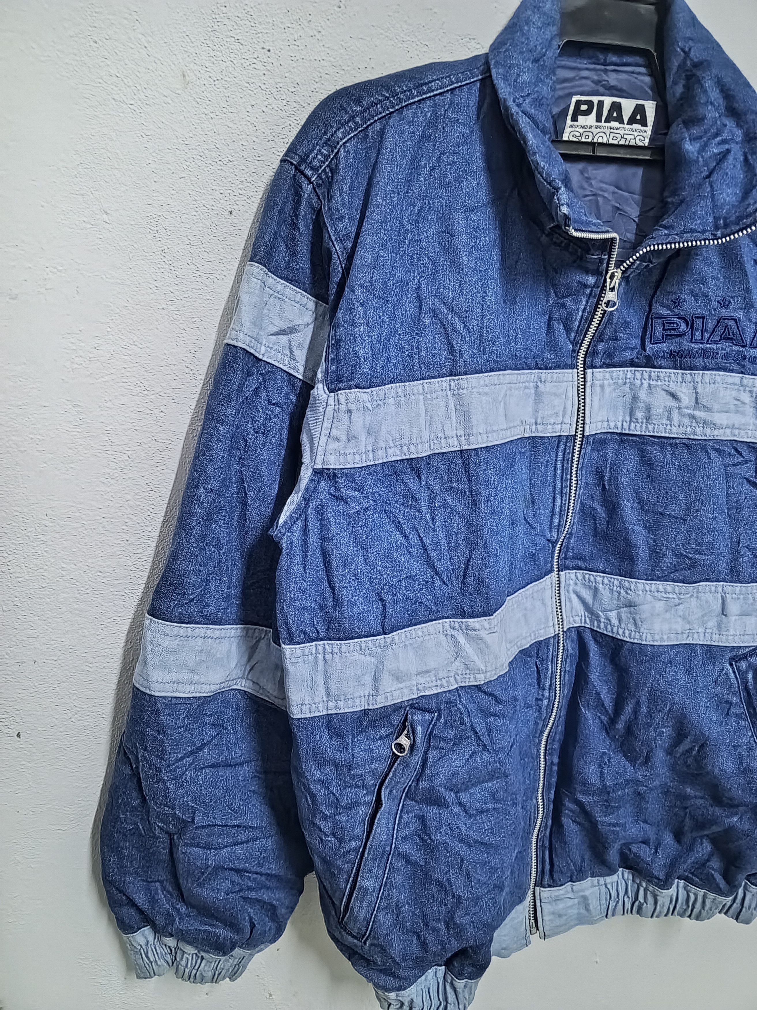 Vintage PIAA SPORT DENIM ZIPPER JACKET RARE Size US XL / EU 56 / 4 - 4 Thumbnail