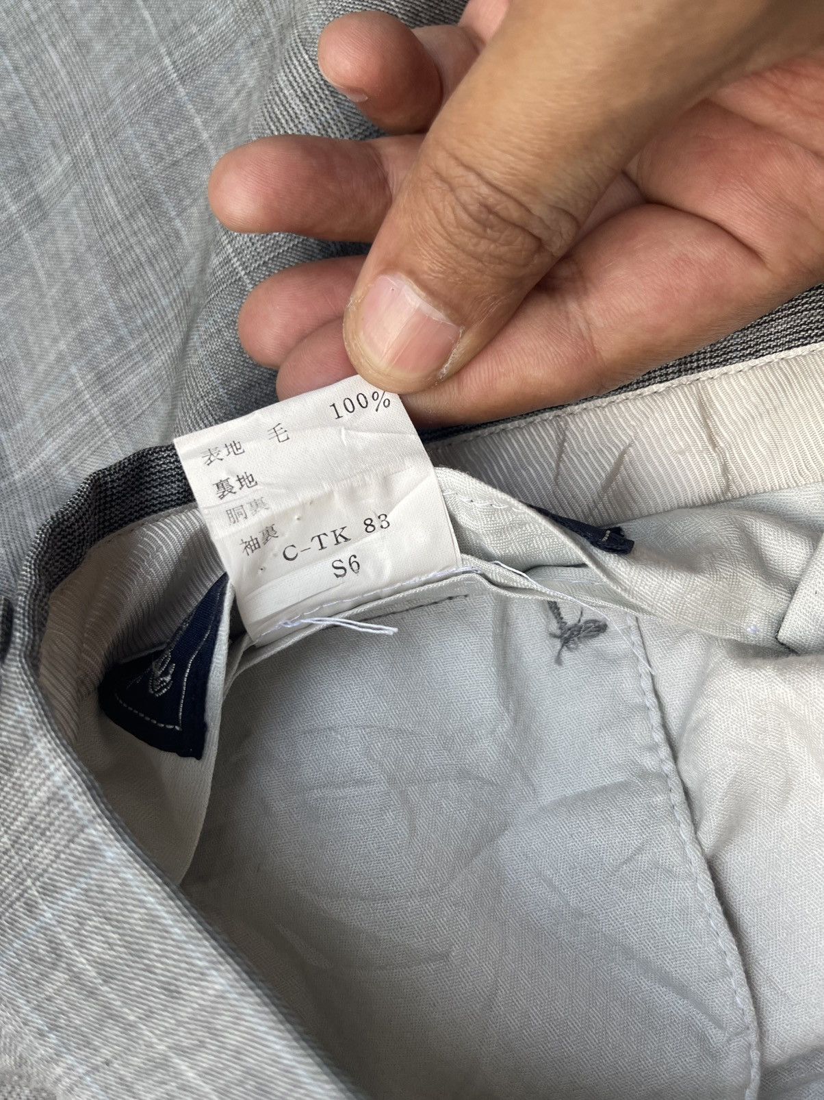Burberry 80s Burberry’s Made in Italy Wool Trousers - Grey Checkered Size US 32 / EU 48 - 7 Thumbnail