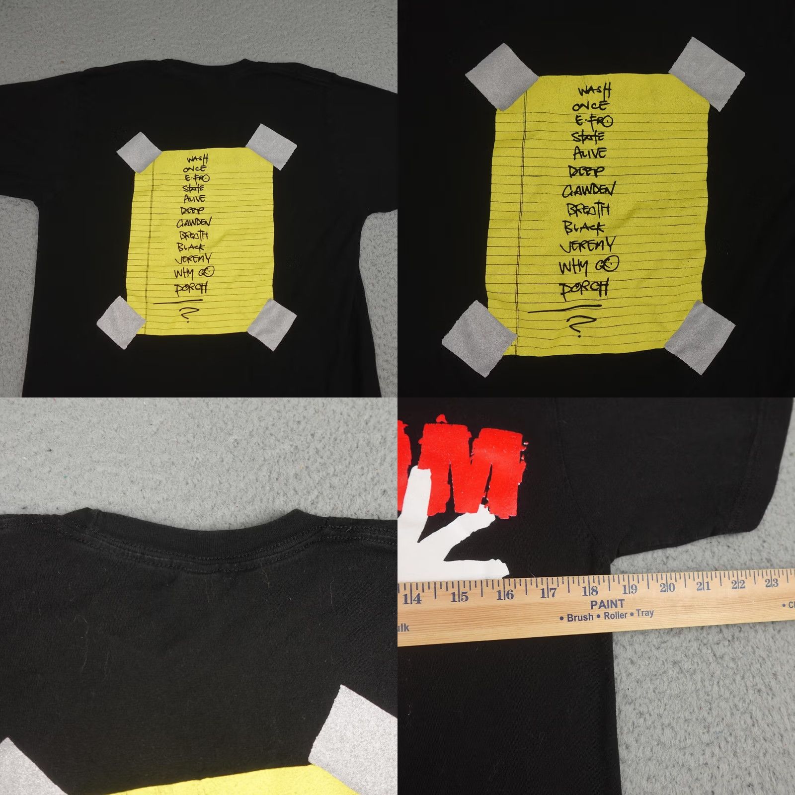 Tultex Pearl Jam Shirt Mens Medium Black Alive Stickman Tour Setlist Band Tee Concert Shirt Mens Black Size US M / EU 48-50 / 2 - 8 Thumbnail