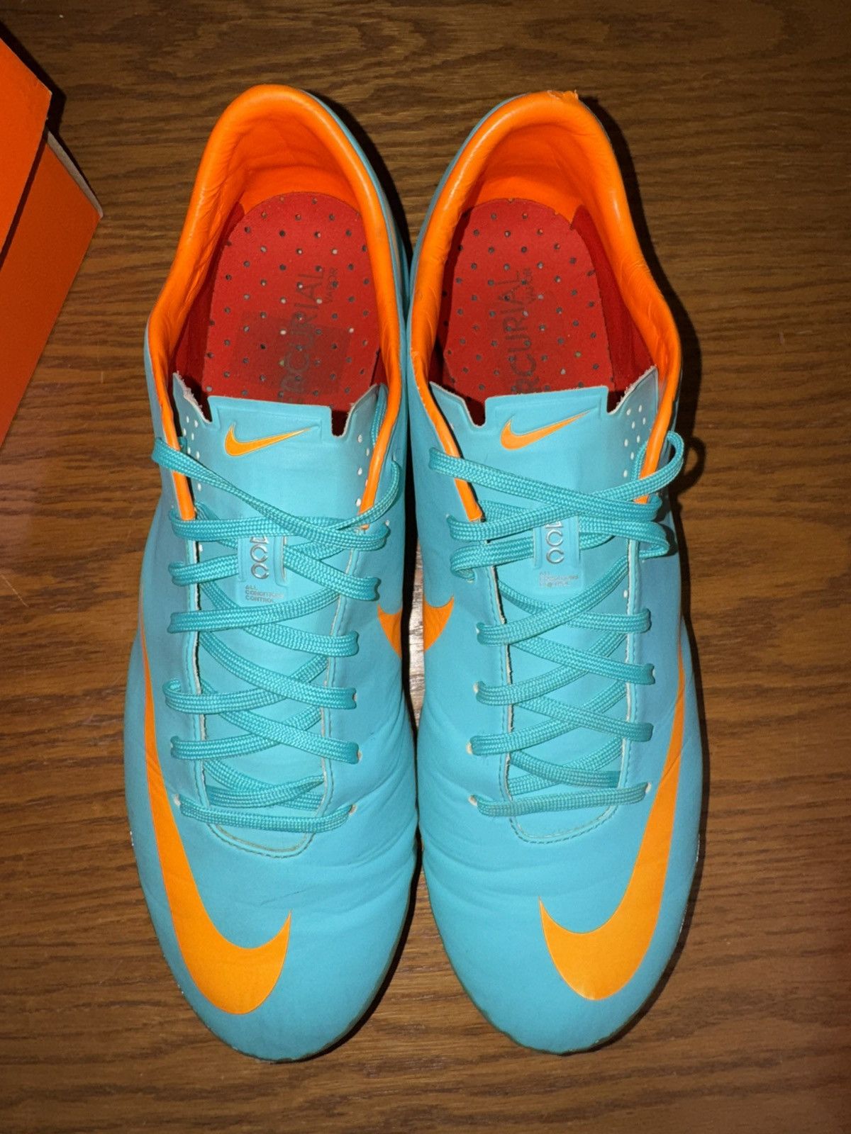 Nike Nike Mercurial VIII Blue Laser Orange Size US 10.5 / EU 43-44 - 9 Thumbnail