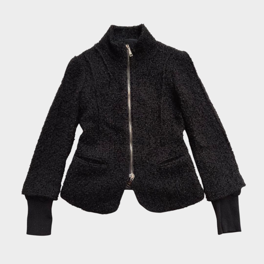 Giorgio Armani Giorgio Armani boucle wool zip up jacket Size XS / US 0-2 / IT 36-38 - 1 Thumbnail
