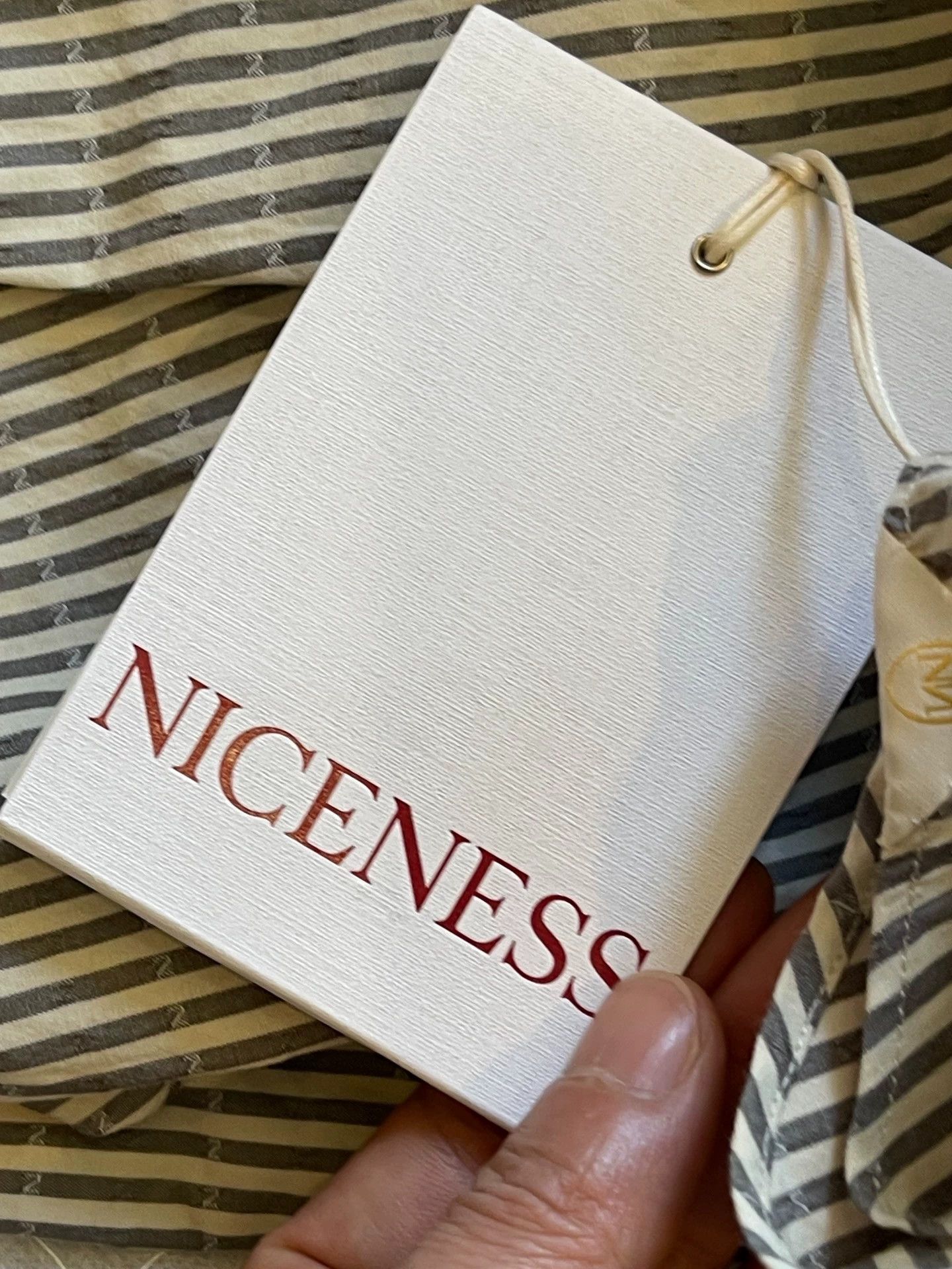 Niceness NICENESS CLEMENT STRIPE N-embroidered Striped LS Shirt M Size US M / EU 48-50 / 2 - 7 Thumbnail
