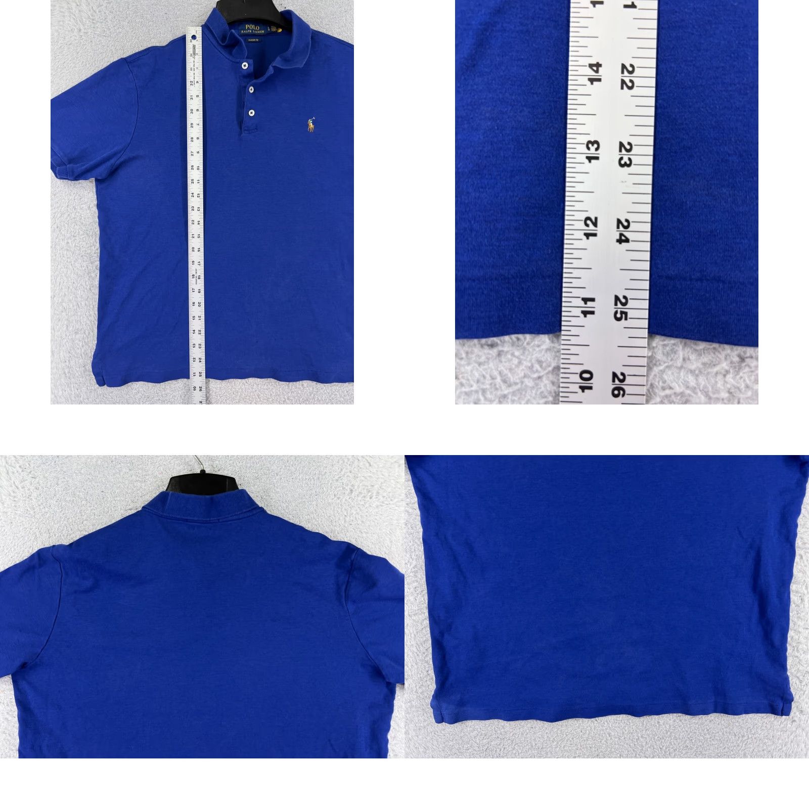 Ralph Lauren VINTAGE Ralph Lauren Polo Shirt Men L Blue Polo Short Sleeve 100% Cotton Jersey Slim Embroidered Logo Golf Pony Shirt Neck Collared Button Wind? Size US L / EU 52-54 / 3 - 9 Thumbnail