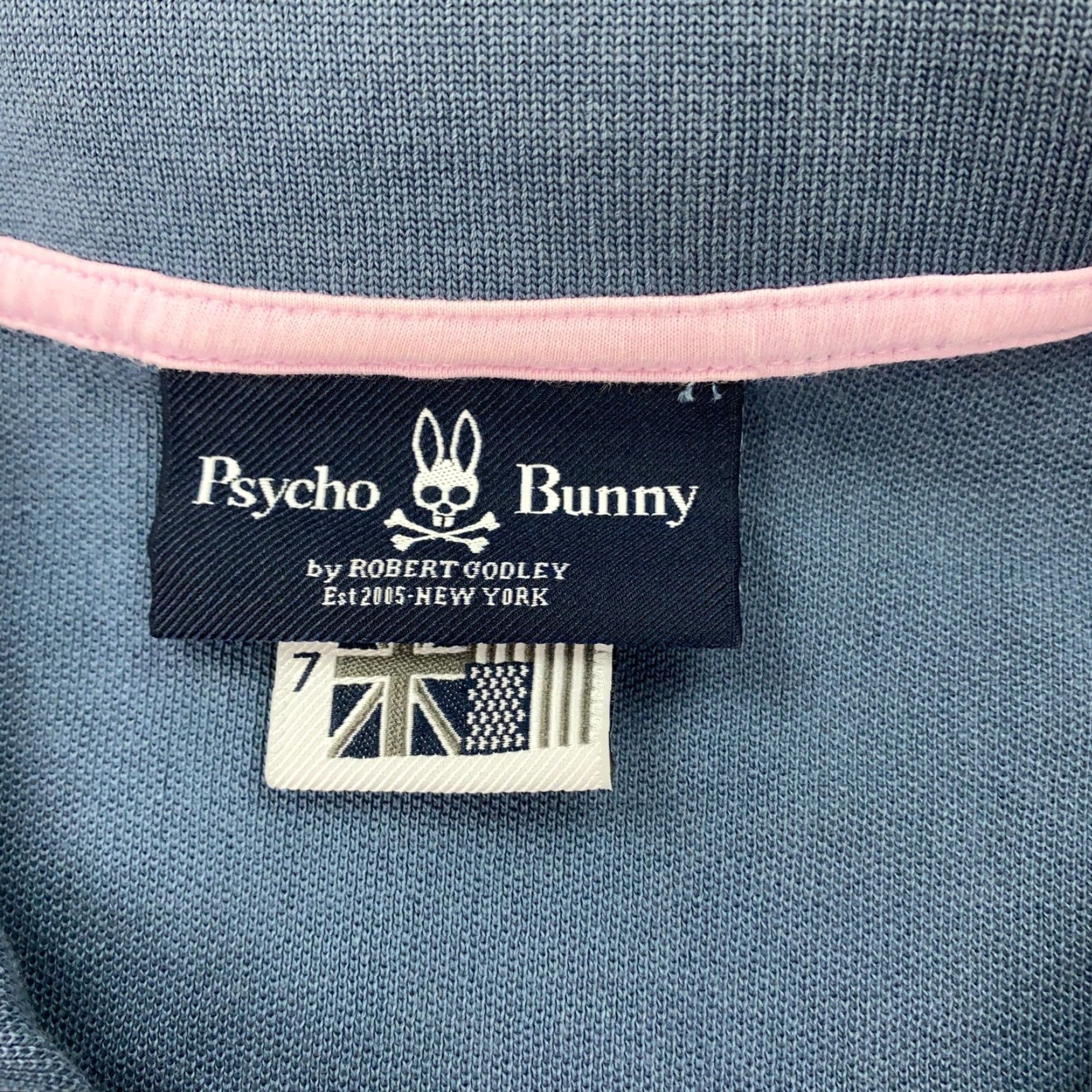 Psycho Bunny VINTAGE Psycho Bunny Polo Shirt Men Short Sleeve Blue Embroidered Cotton Casual 7 Size US M / EU 48-50 / 2 - 4 Thumbnail