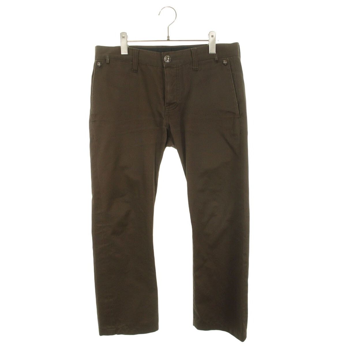 Chrome Hearts Chrome Hearts Leather Switching Chino Pants Size US 33 - 1 Thumbnail