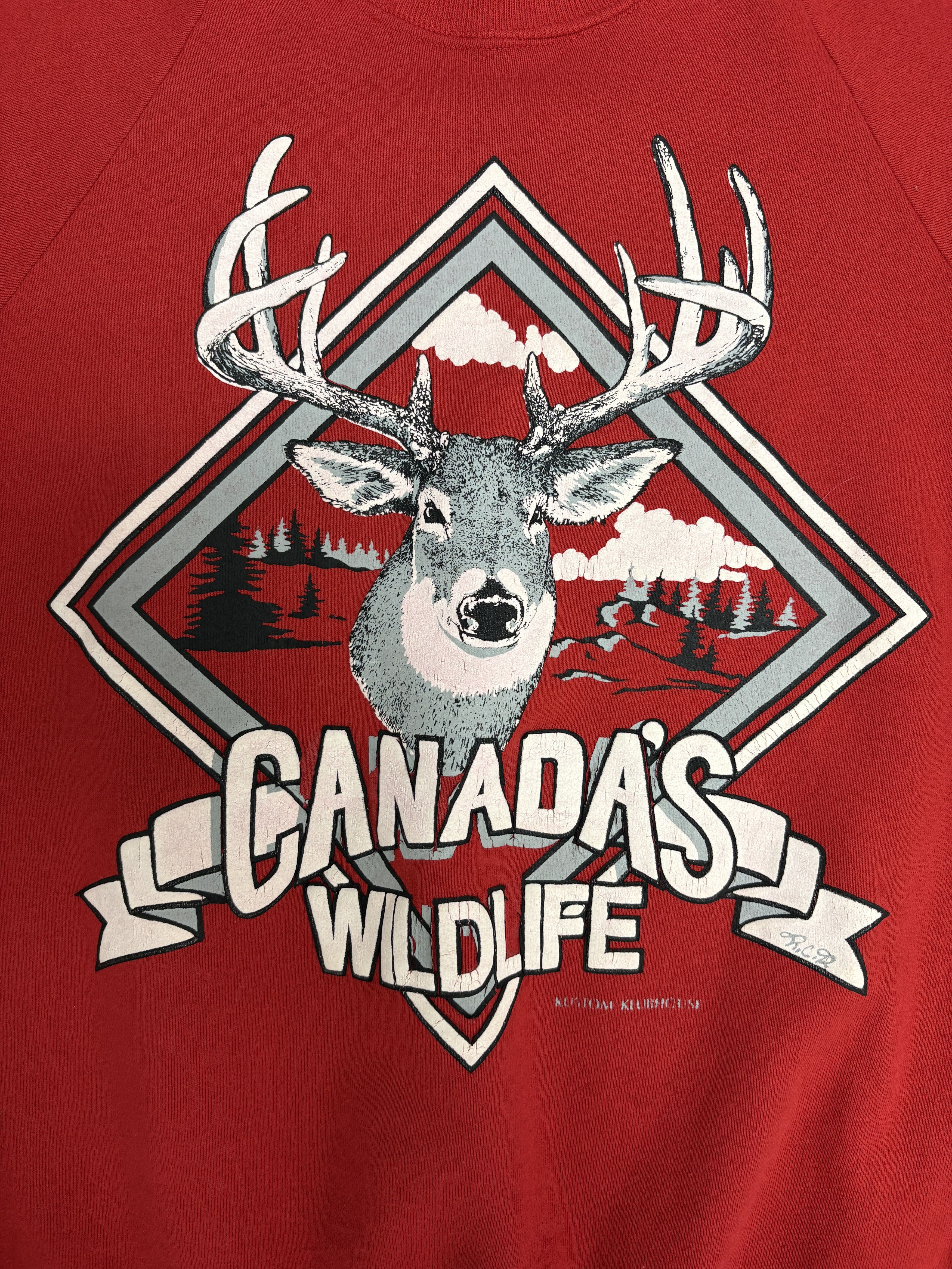 Vintage Canada's Wildlife Vintage Red Crewneck Sweater Size US L / EU 52-54 / 3 - 2 Thumbnail