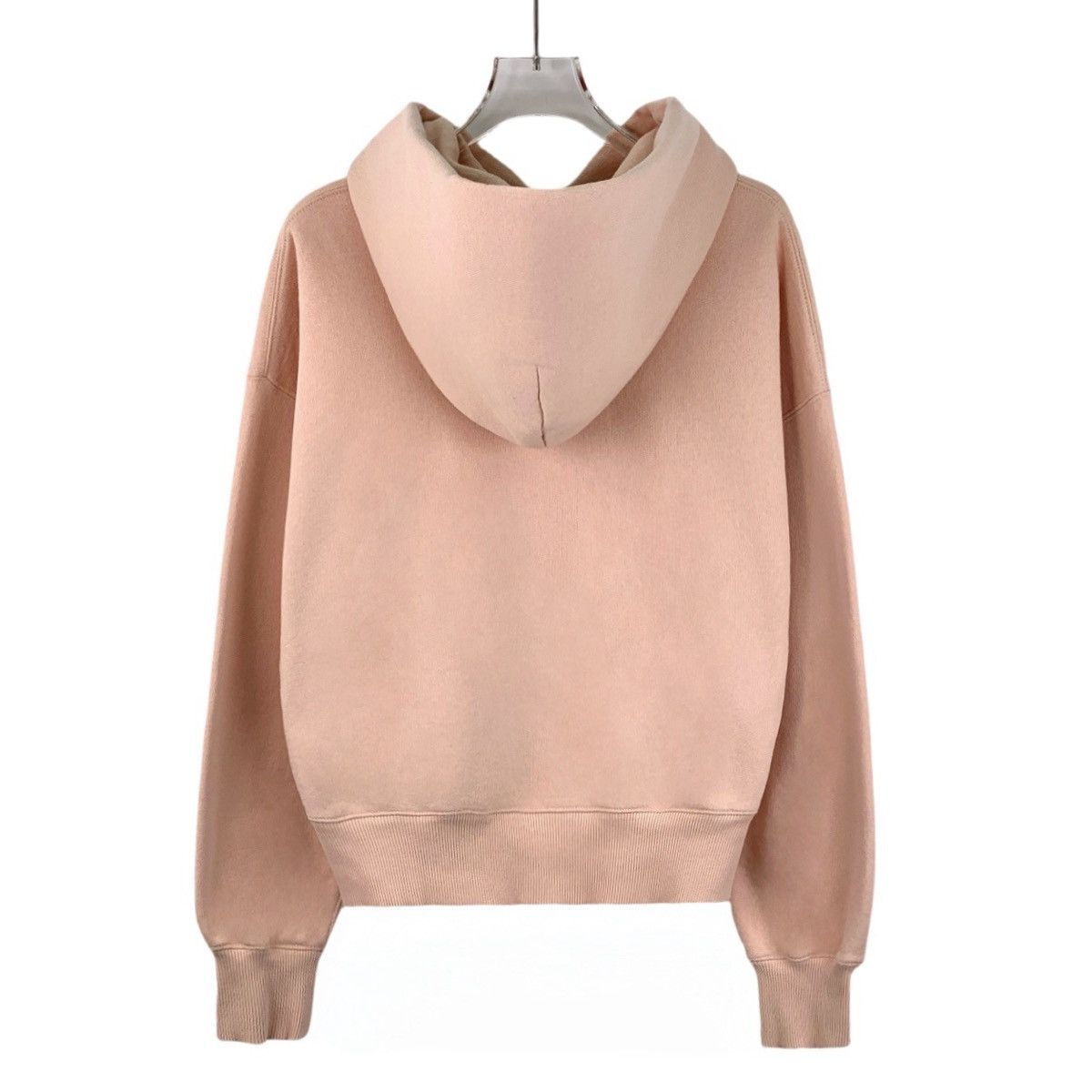 Gucci Gucci Pink Logo Flocked Cotton Hooded Sweatshirt K26WX Size S / US 4 / IT 40 - 2 Thumbnail