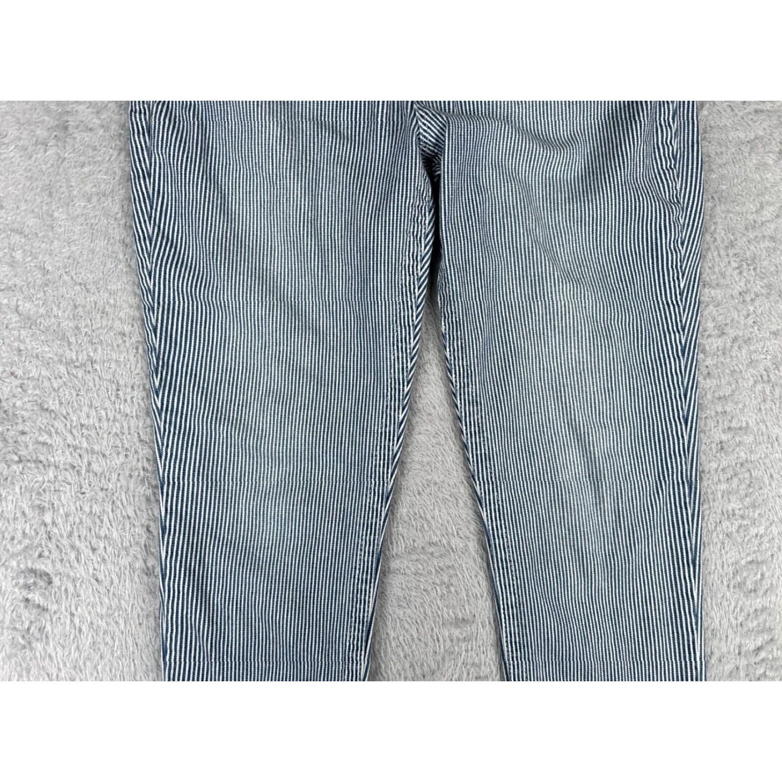 Vintage Seven7 Jeans Women High Rise Blue White Stripe Denim Skinny 32x28 Regular 12 Adult Jeans Womens Girls? Size 34" / US 12 / IT 48 - 4 Thumbnail