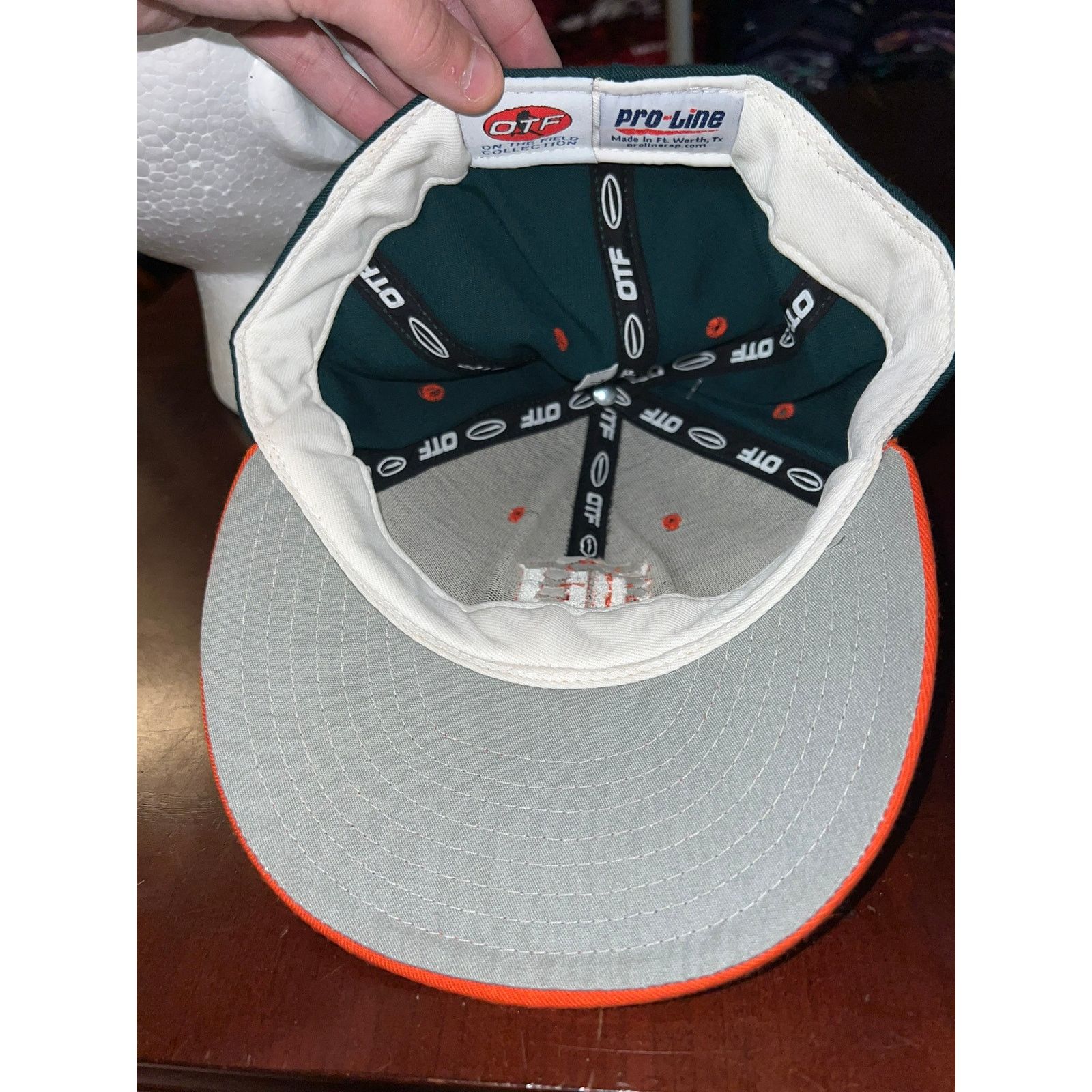 Pro Line Vintage Miami Hurricanes Hat OTF On The Field Pro Line NCAA Size ONE SIZE - 6 Thumbnail