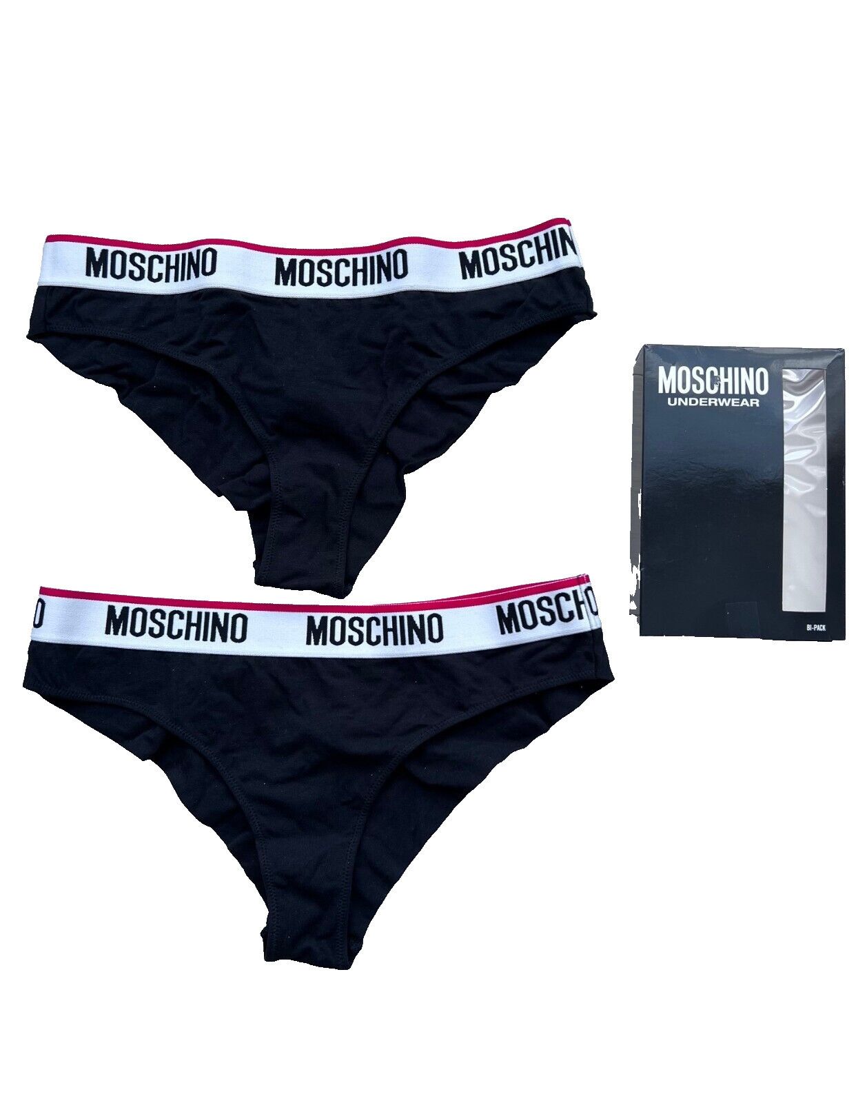 Moschino Moschino Underwear 2-Pack Brazilian Brief Black ( US 8/M ) Size ONE SIZE - 1 Thumbnail