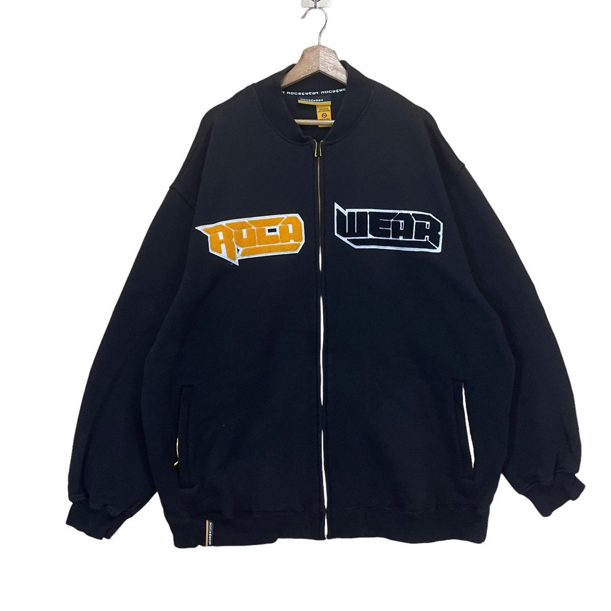 Japanese Brand RIOT💥ROCA WEAR BIG LOGO VARSITY JACKET Size US XXL / EU 58 / 5 - 1 Thumbnail