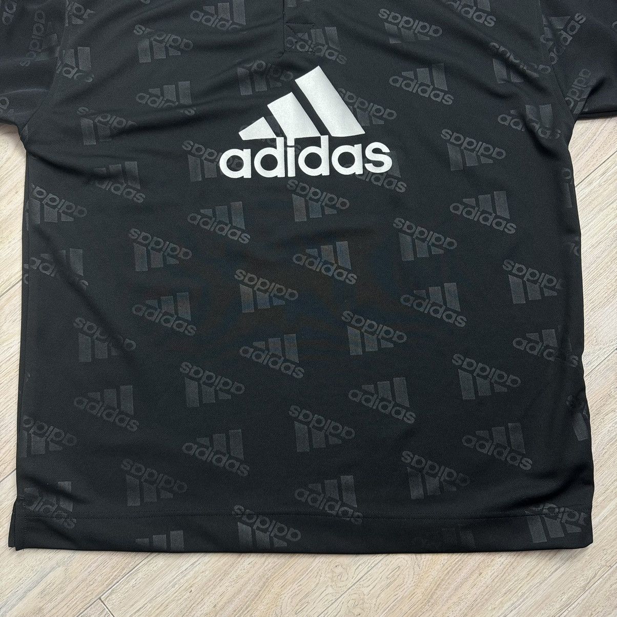 Adidas Vintage Y2K Adidas Multi Logo Monogram Boxy Polo Shirt Size US L / EU 52-54 / 3 - 7 Thumbnail