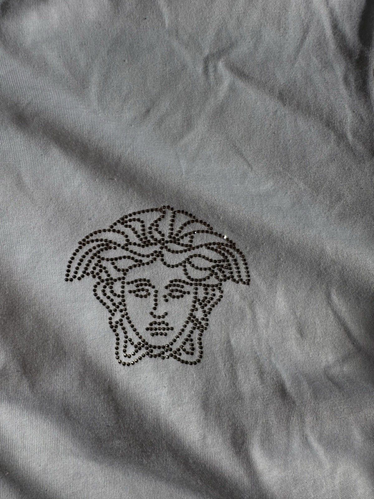 Versace White Versace Shirt With Gold Crystals Size M / US 6-8 / IT 42-44 - 2 Thumbnail