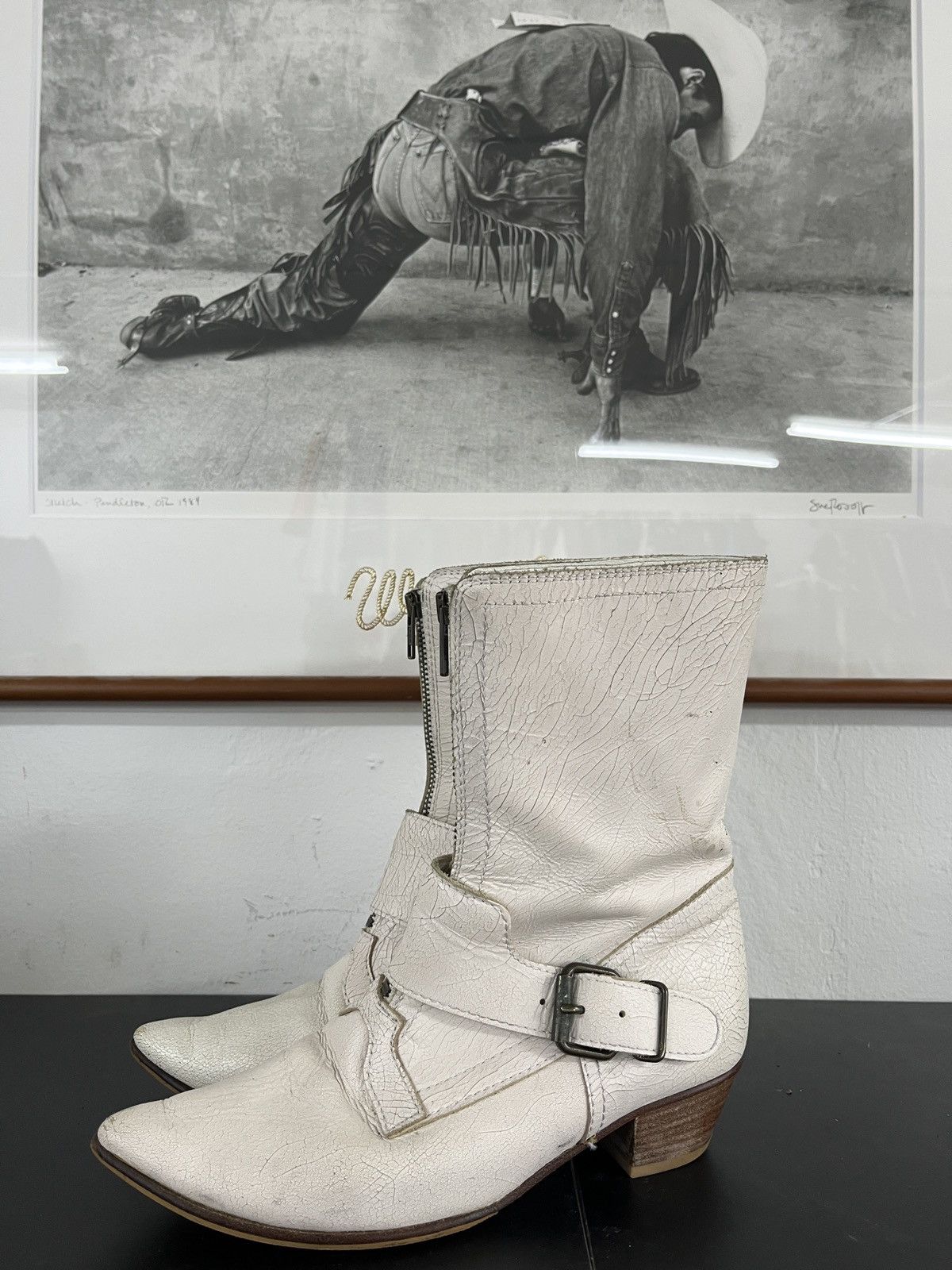 KMRii Issey Miyake Artisanal Margiela Style Leather Boots Size US 8.5 / IT 38.5 - 2 Thumbnail