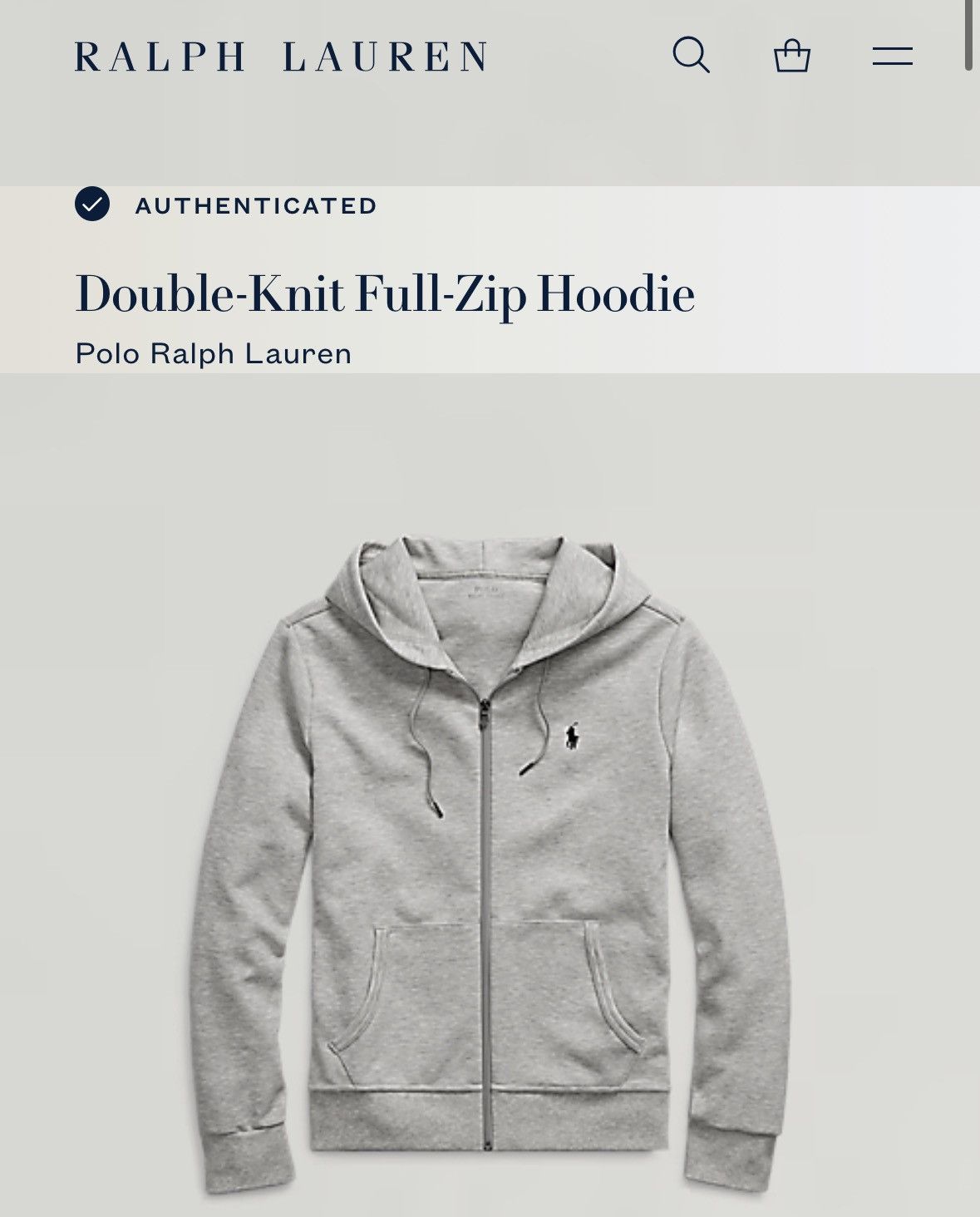 Polo Ralph Lauren Double-Knit Full-Zip Hoodie Size US S / EU 44-46 / 1 - 3 Thumbnail