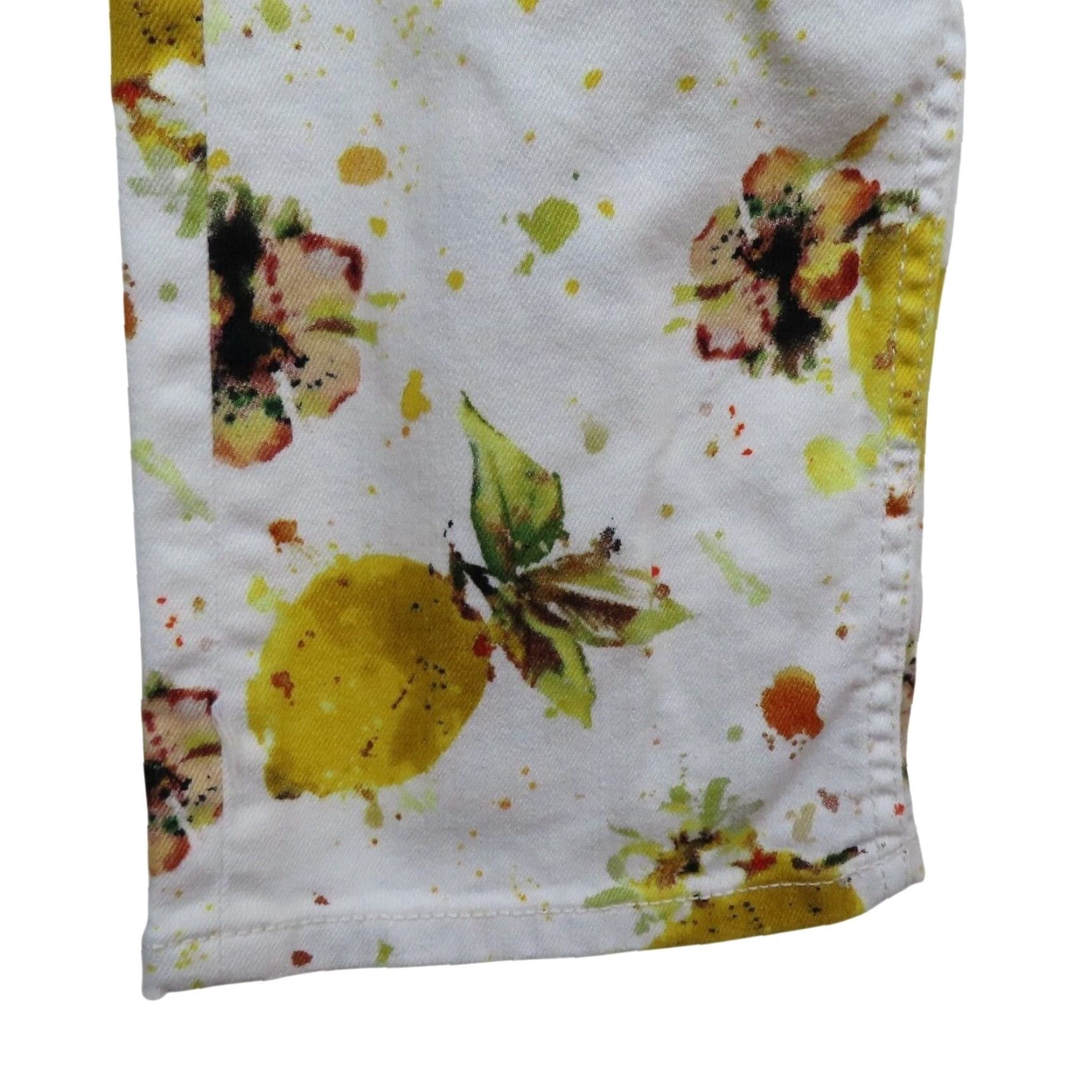 Vintage Pilcro and the Letterpress Womens Jeans 26 High Rise Bootcut Yellow Lemon Print Floral 5-Pocket Denim Bohemian Womens Size 26" / US 2 / IT 38 - 3 Thumbnail